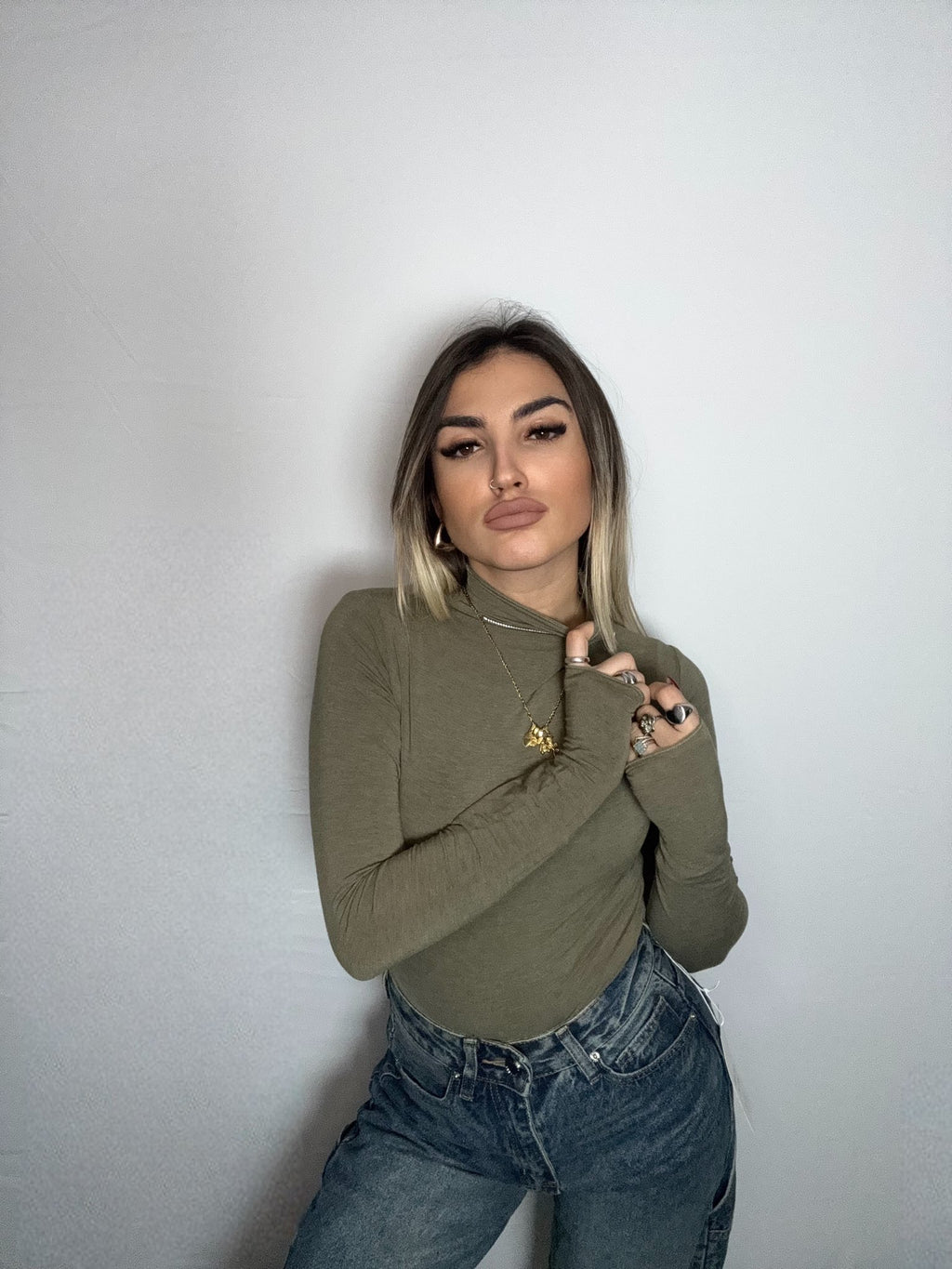 BODY SEMIVELATO MILITARY