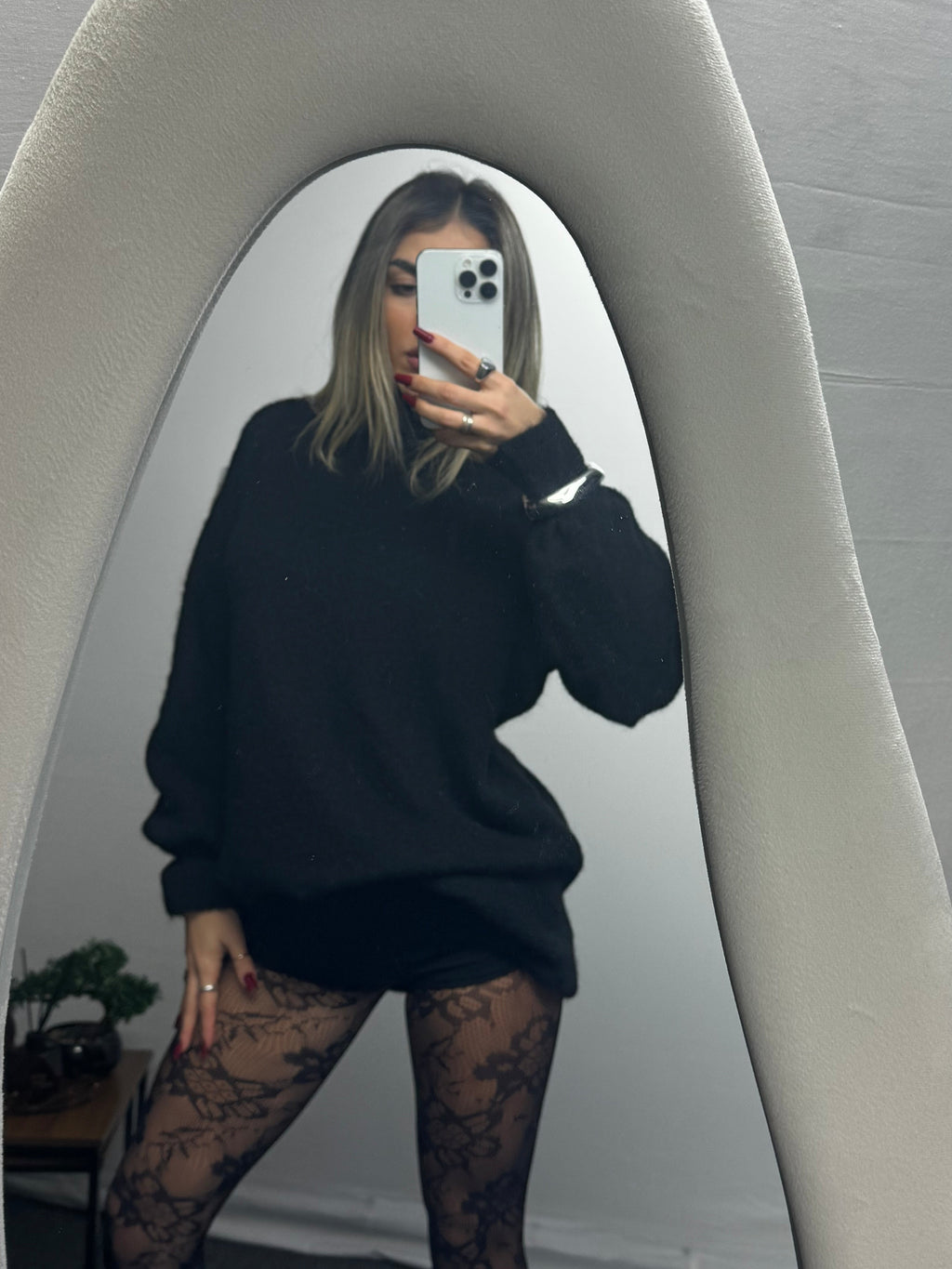 PULLOVER DRESS BLACK