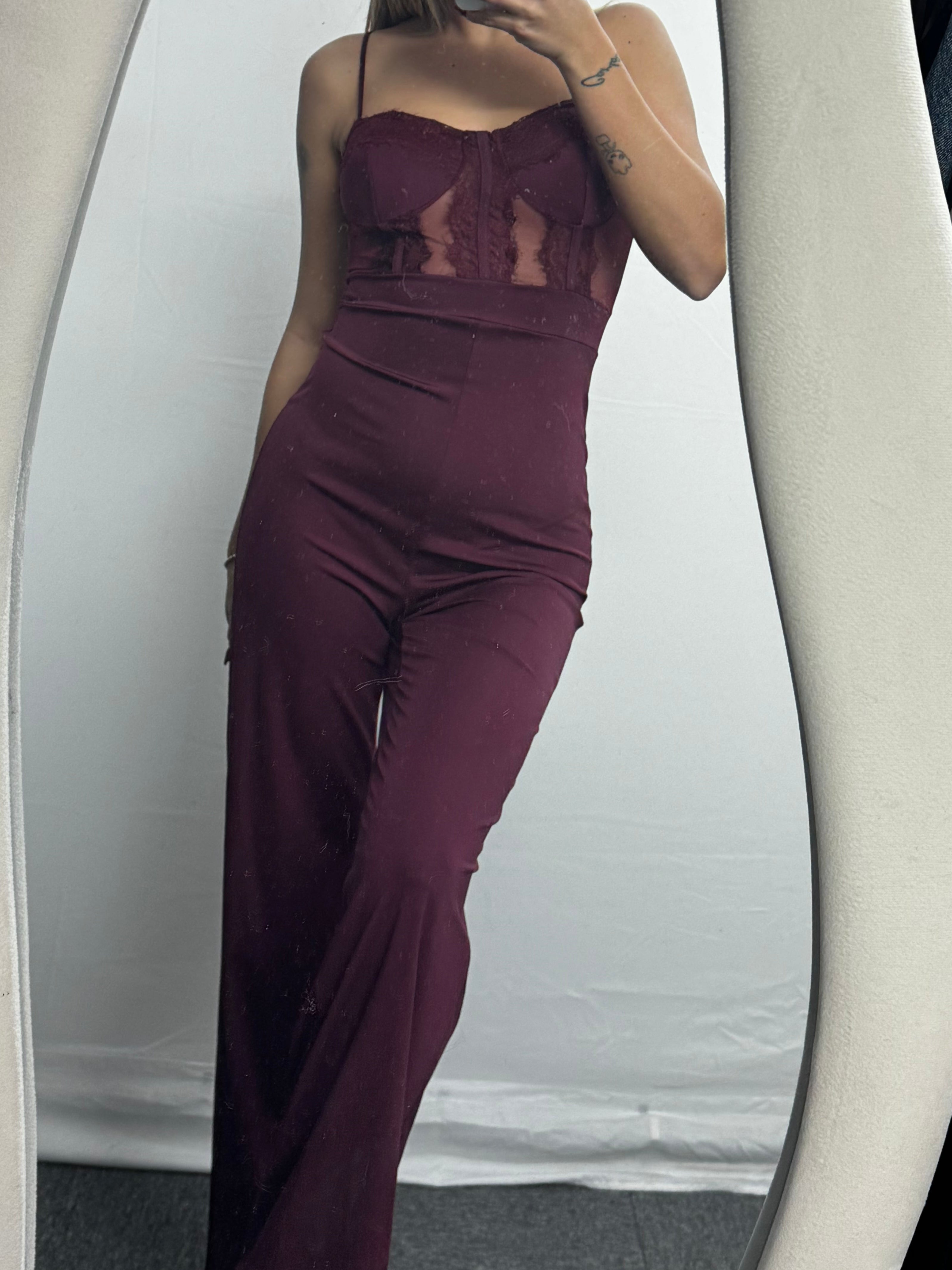 JUMPSUIT PIZZO BORDEAUX