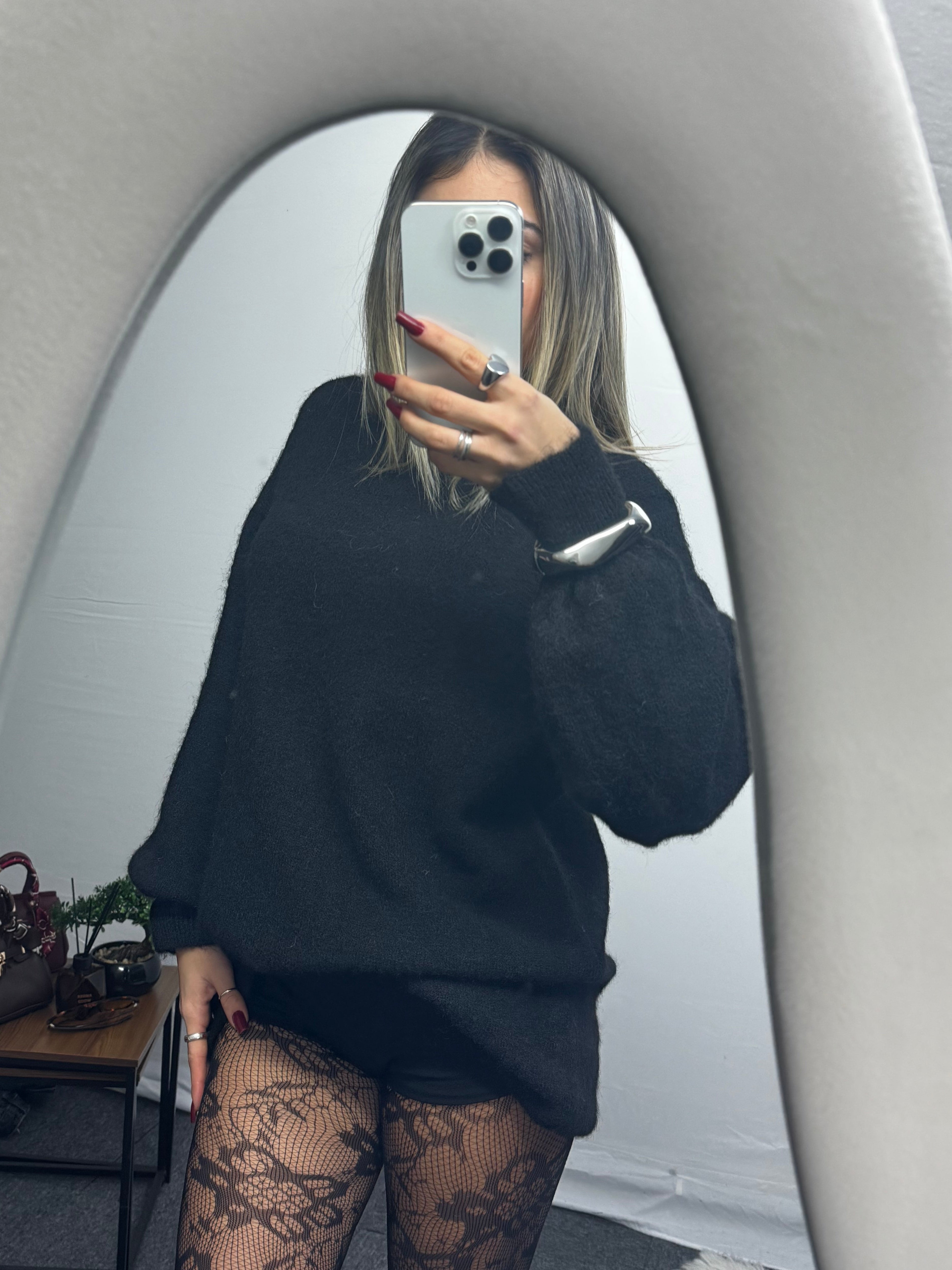 PULLOVER DRESS BLACK