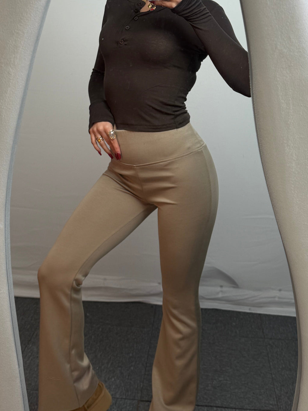 PANTALONE ZAMPA BEIGE