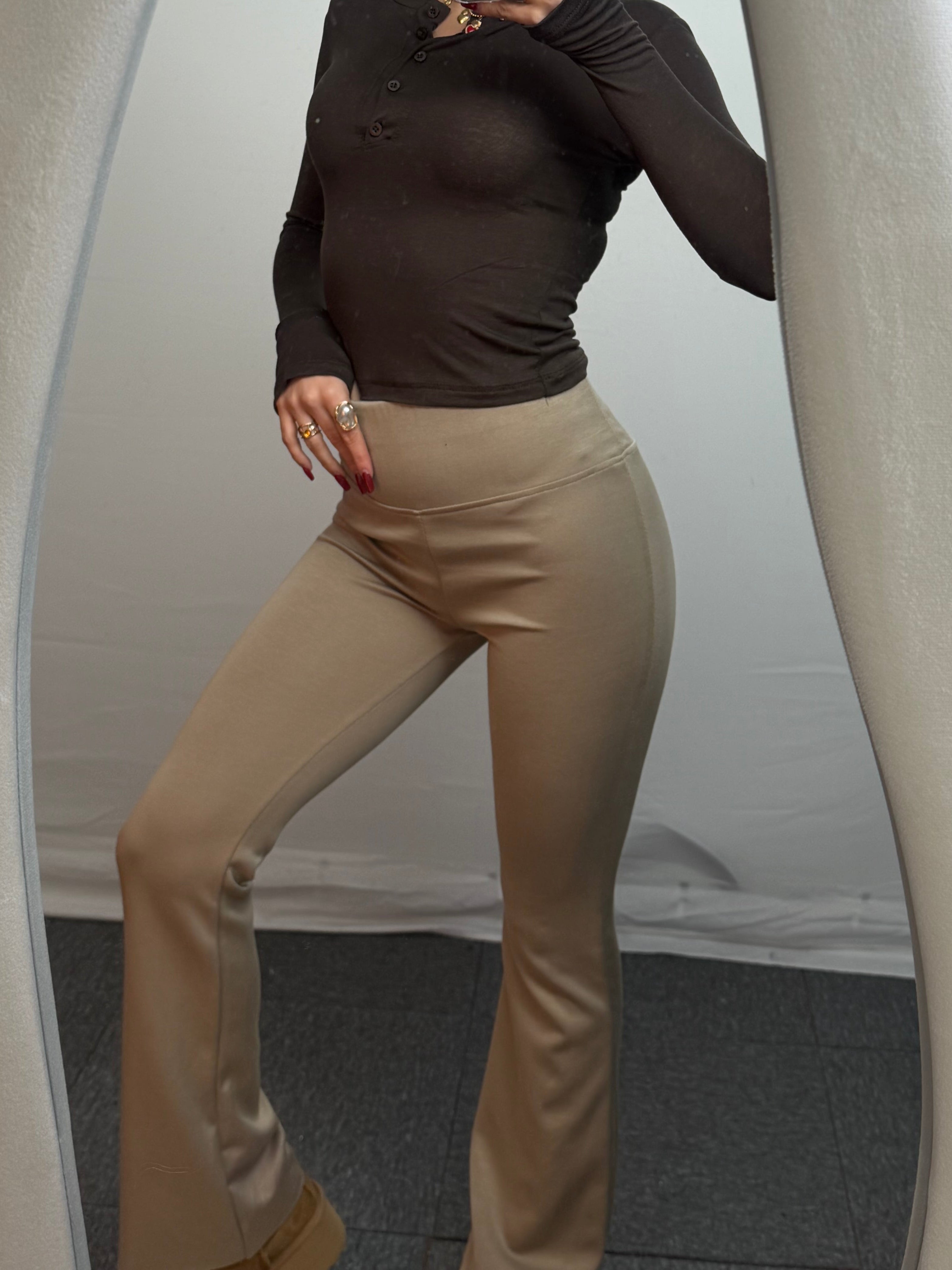 PANTALONE ZAMPA BEIGE