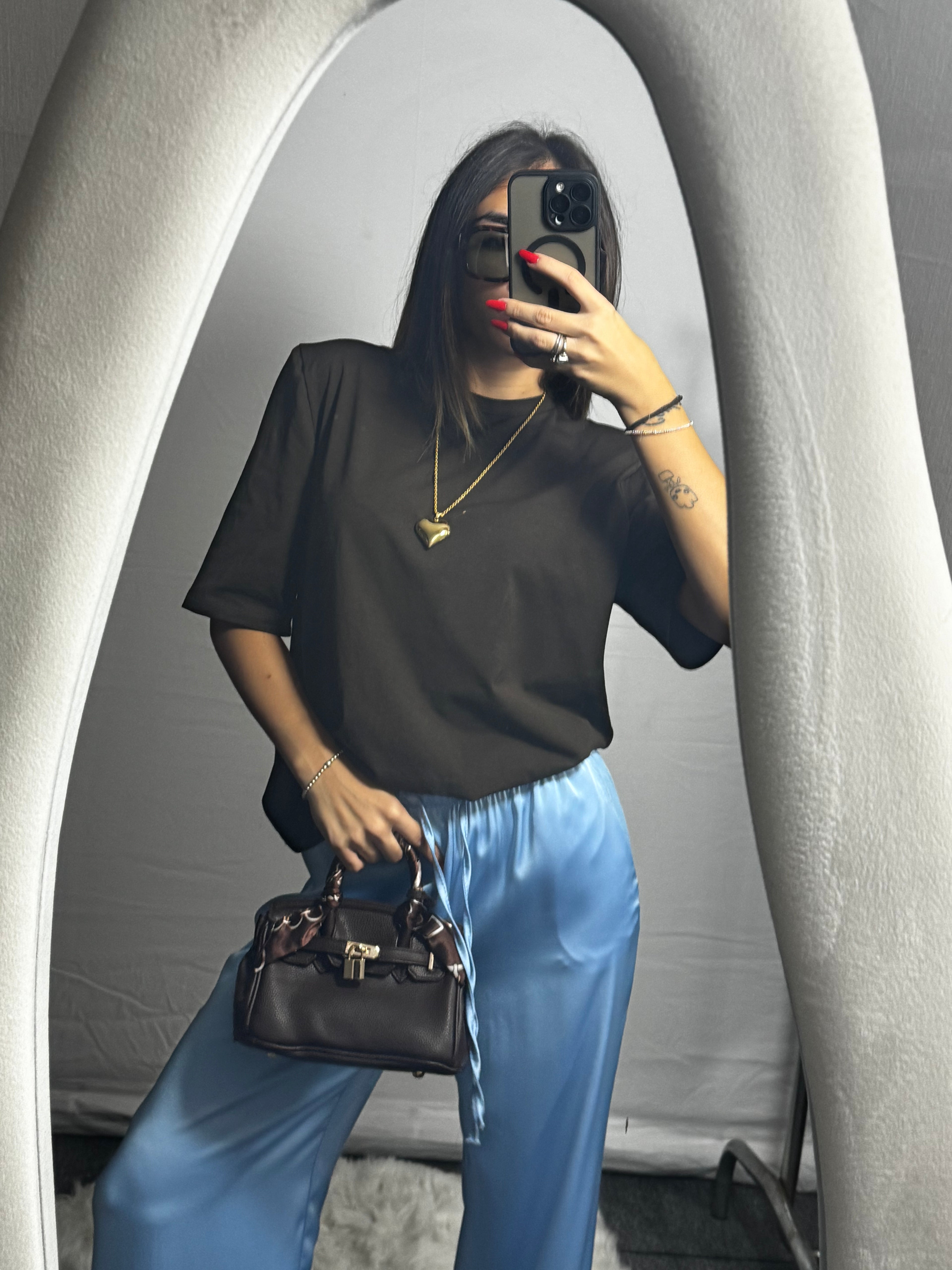 T-SHIRT SPALLINE BROWN