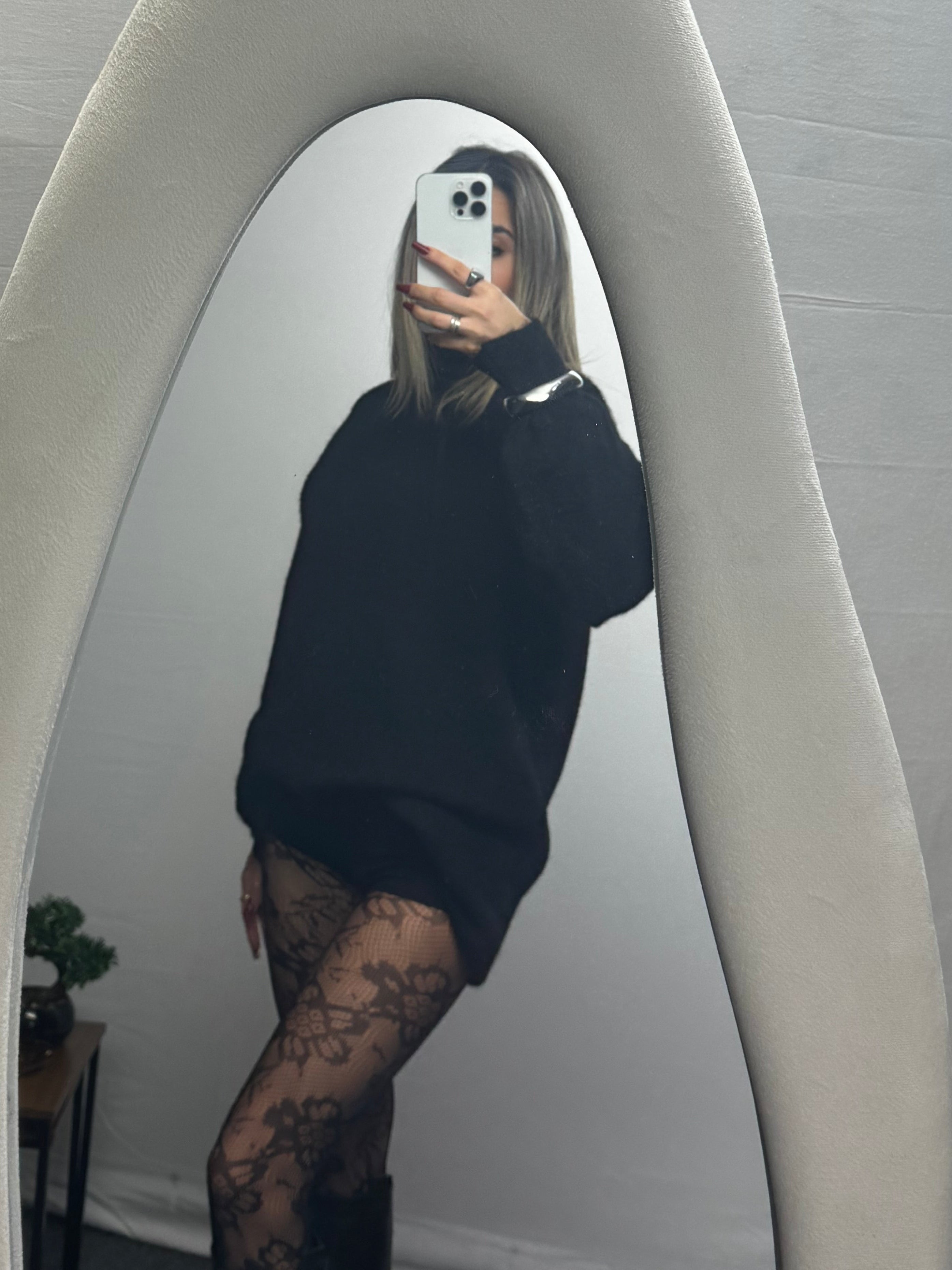 PULLOVER DRESS BLACK