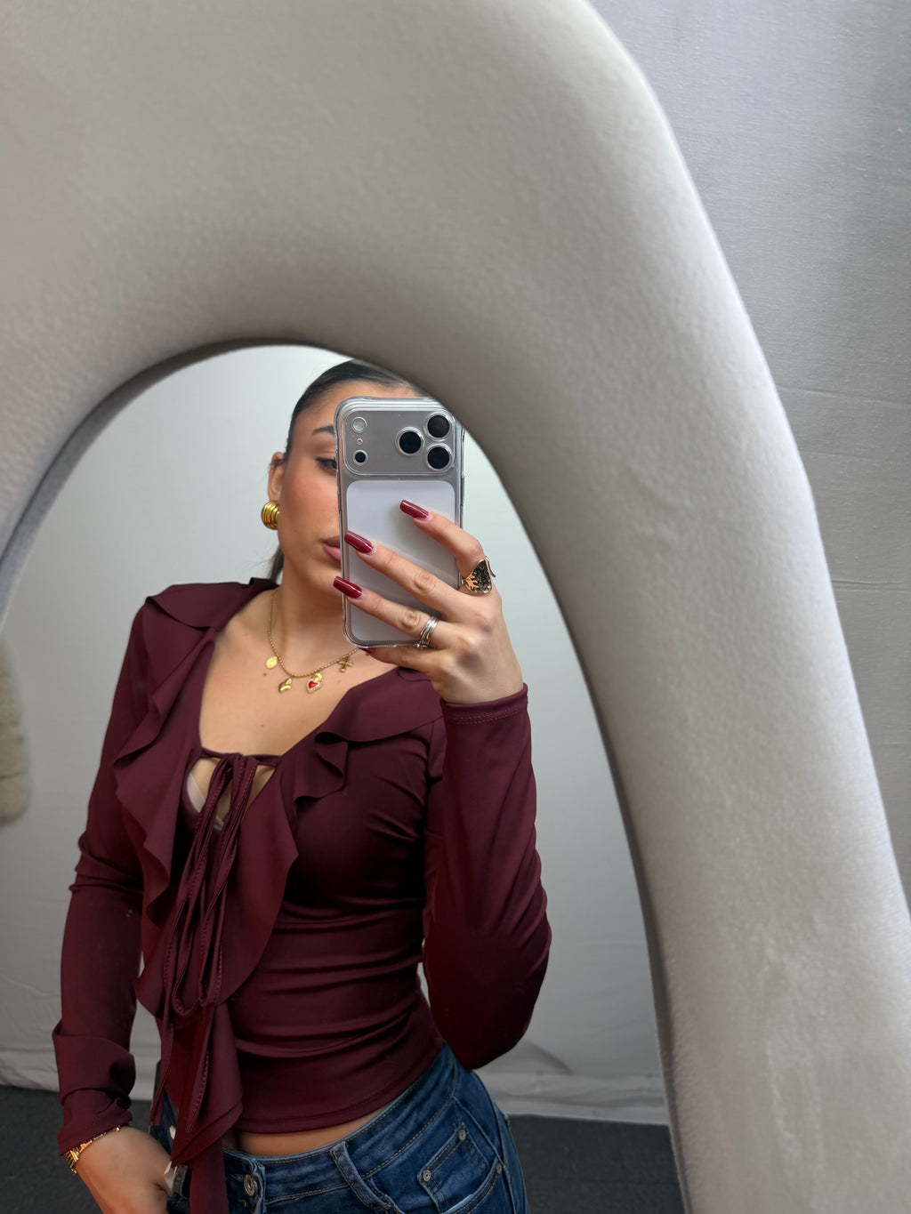 MAGLIA VOLANT BORDEAUX