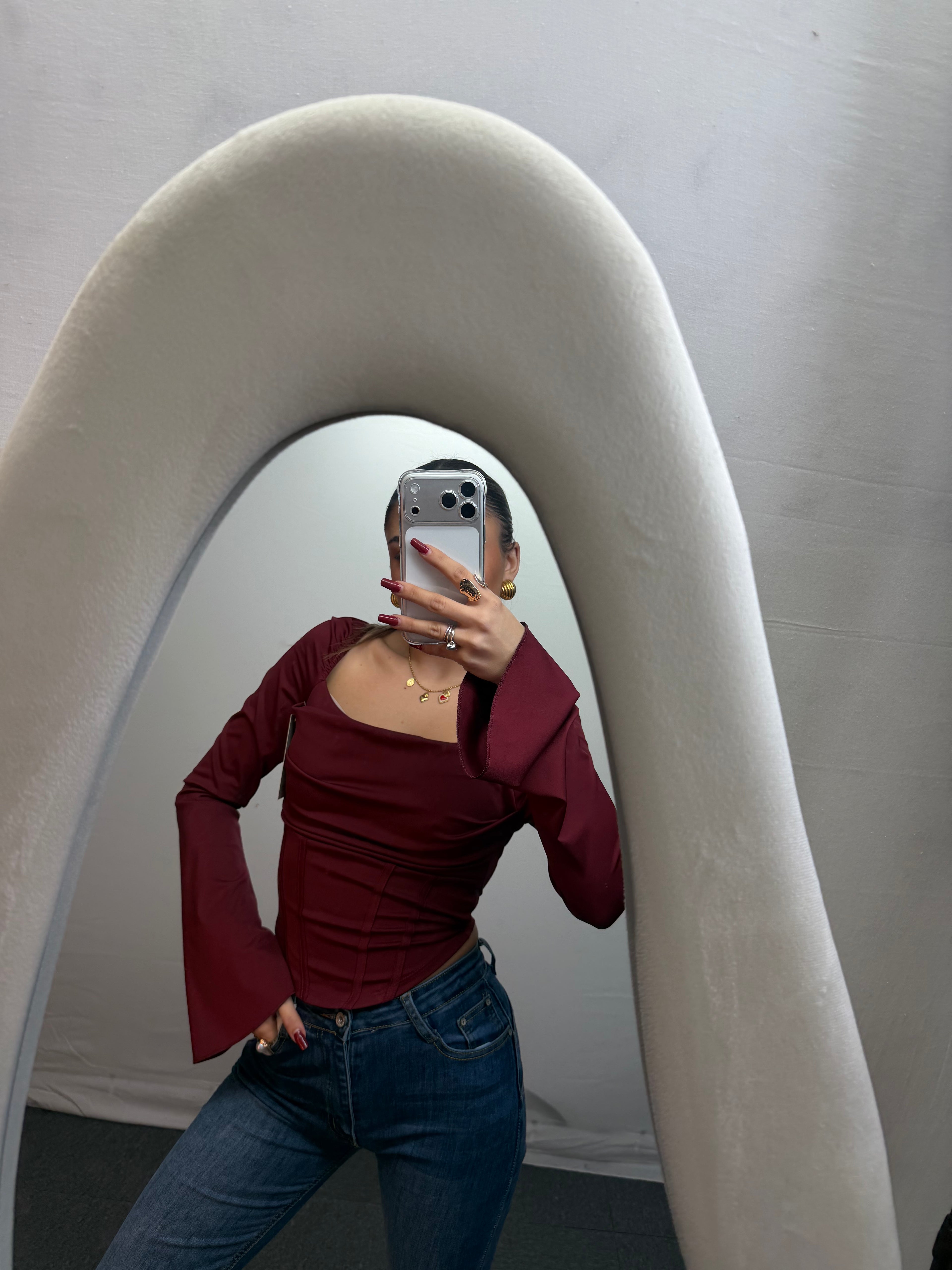 MAGLIA DAMI BORDEAUX