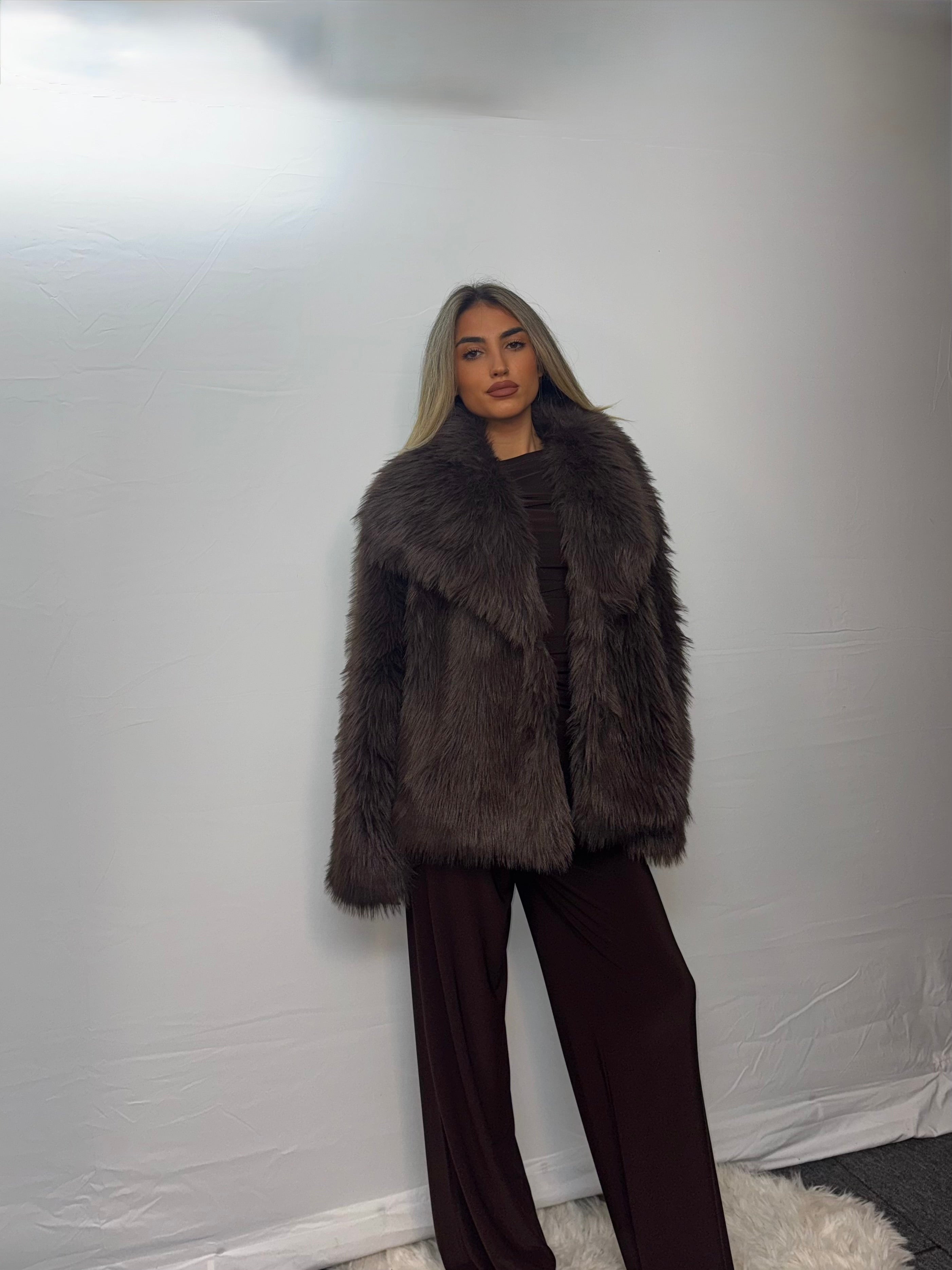 ECO-PELLICCIA CIOCCOLATO