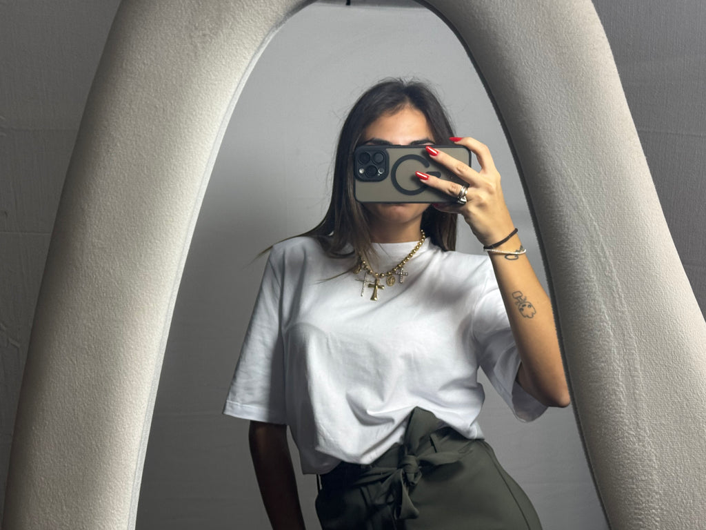 T-SHIRT SPALLINE WHITE