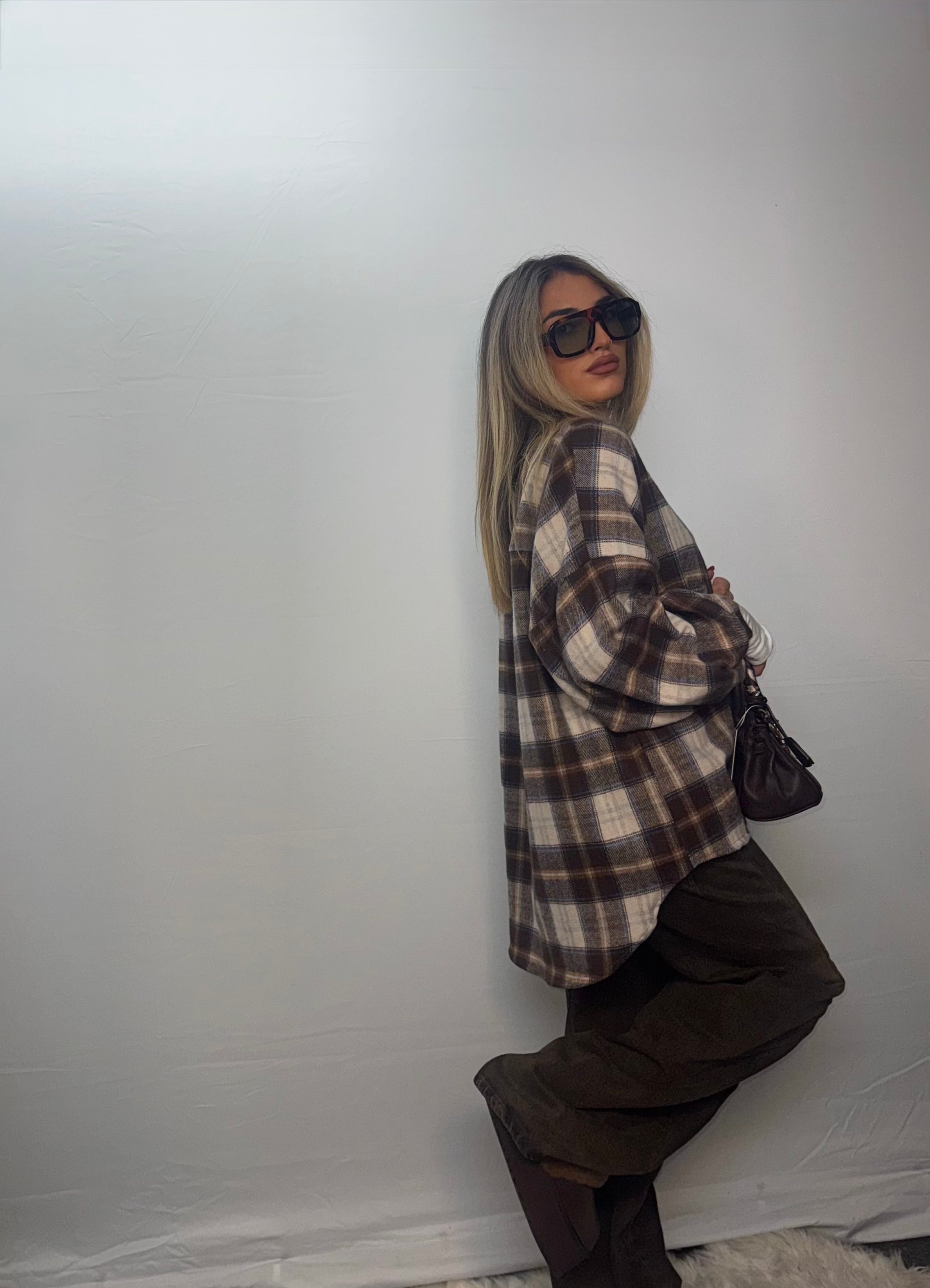 CAMICIA QUADRI MARRONE-GIALLO