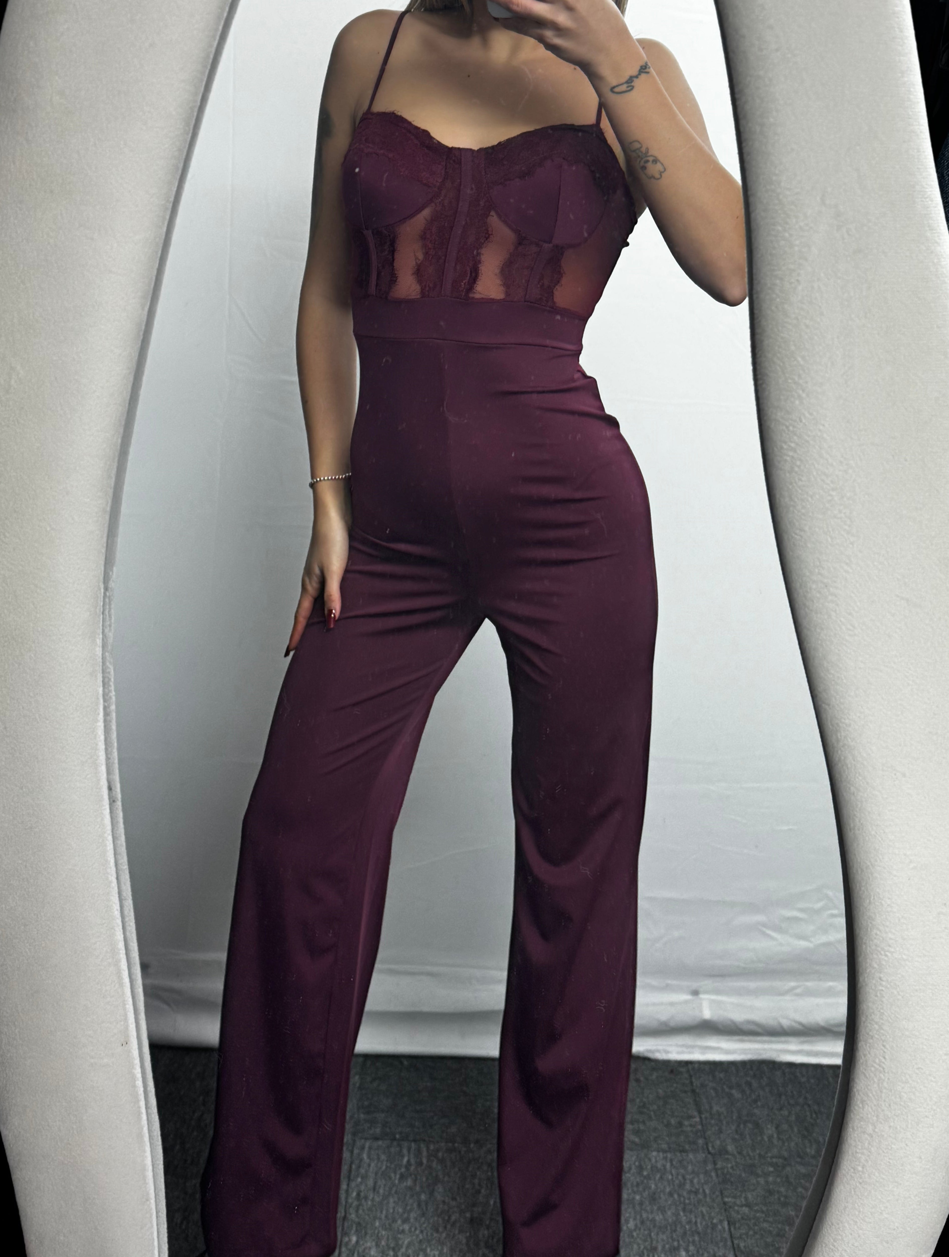 JUMPSUIT PIZZO BORDEAUX