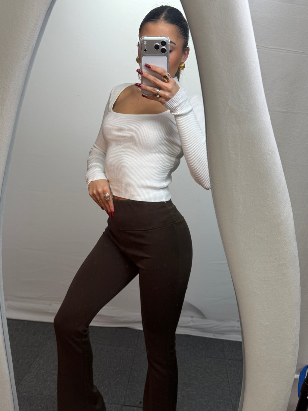 PANTALONE ZAMPA BROWN