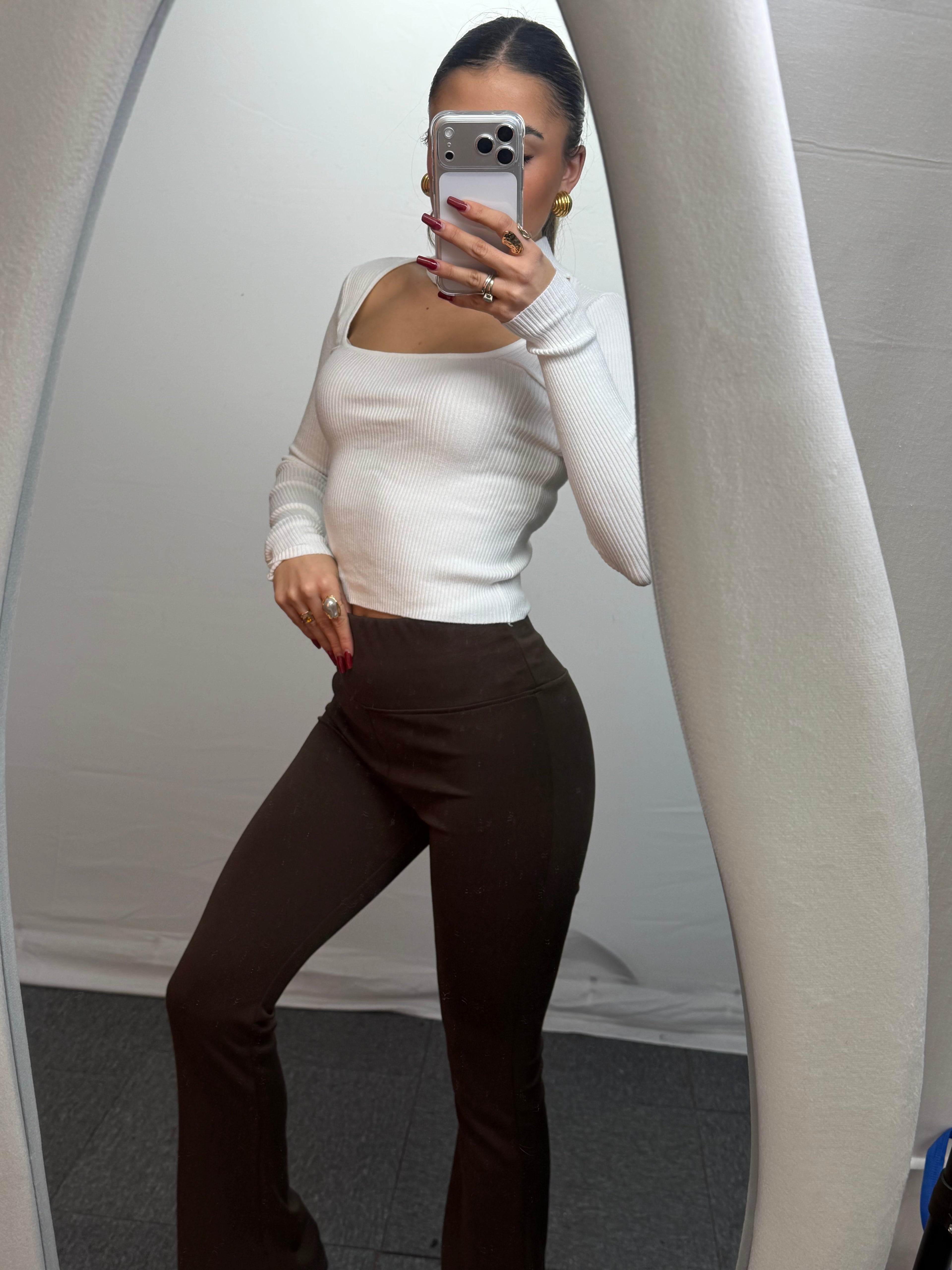 PANTALONE ZAMPA BROWN