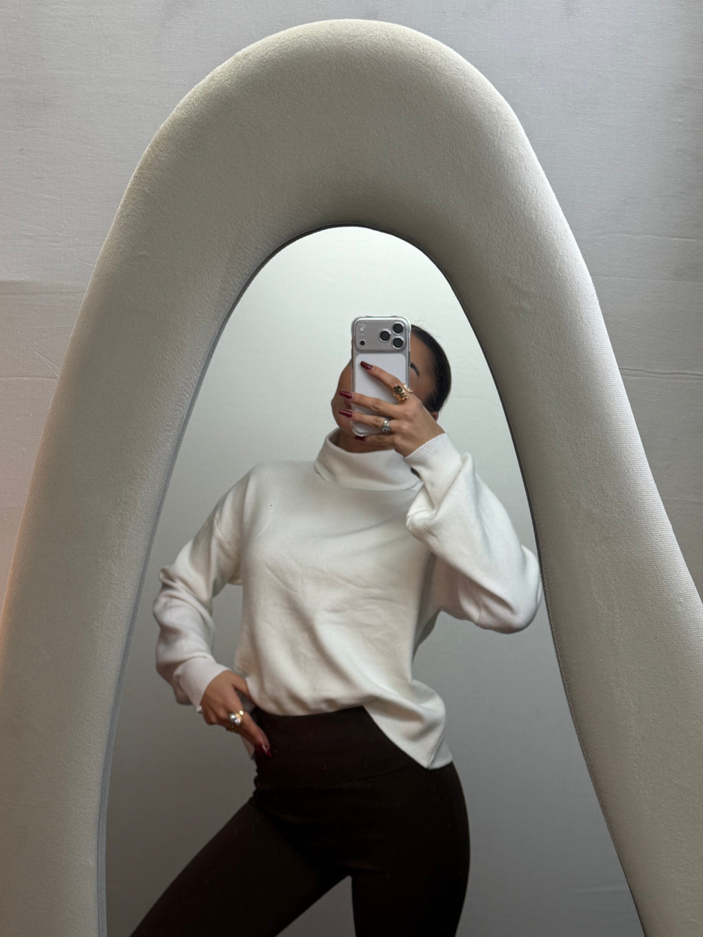 PULLOVER COLLOALTO WHITE