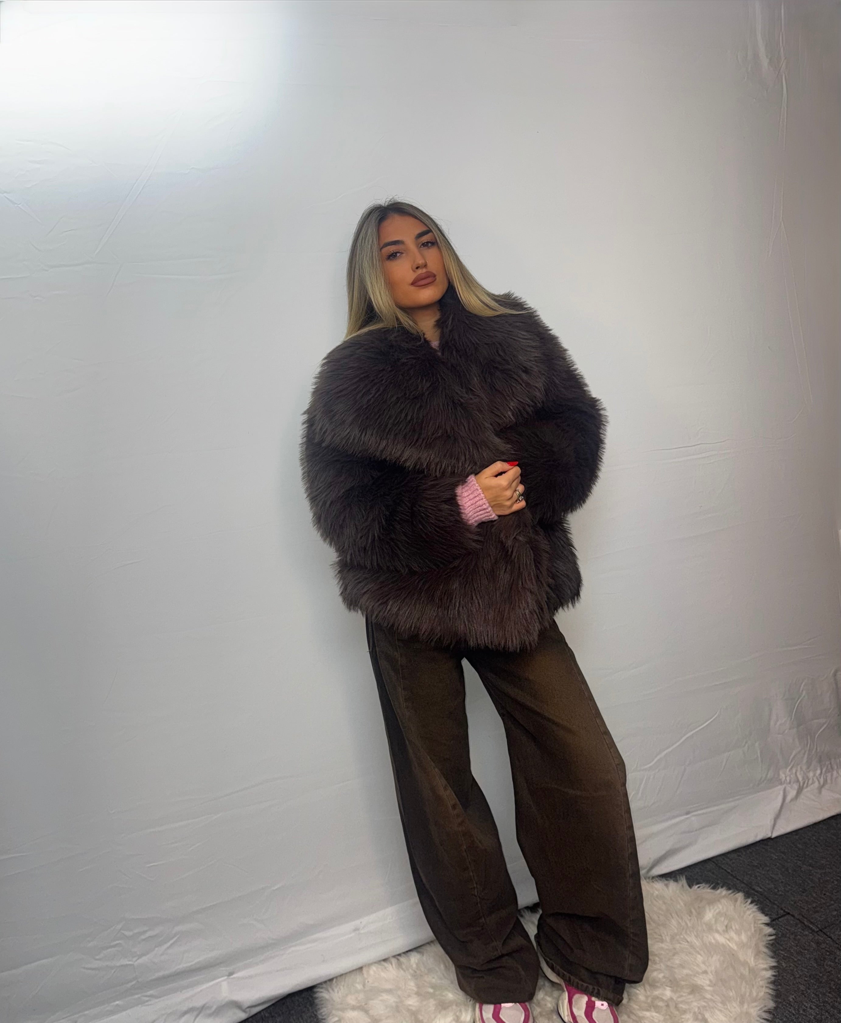 ECO-PELLICCIA CIOCCOLATO