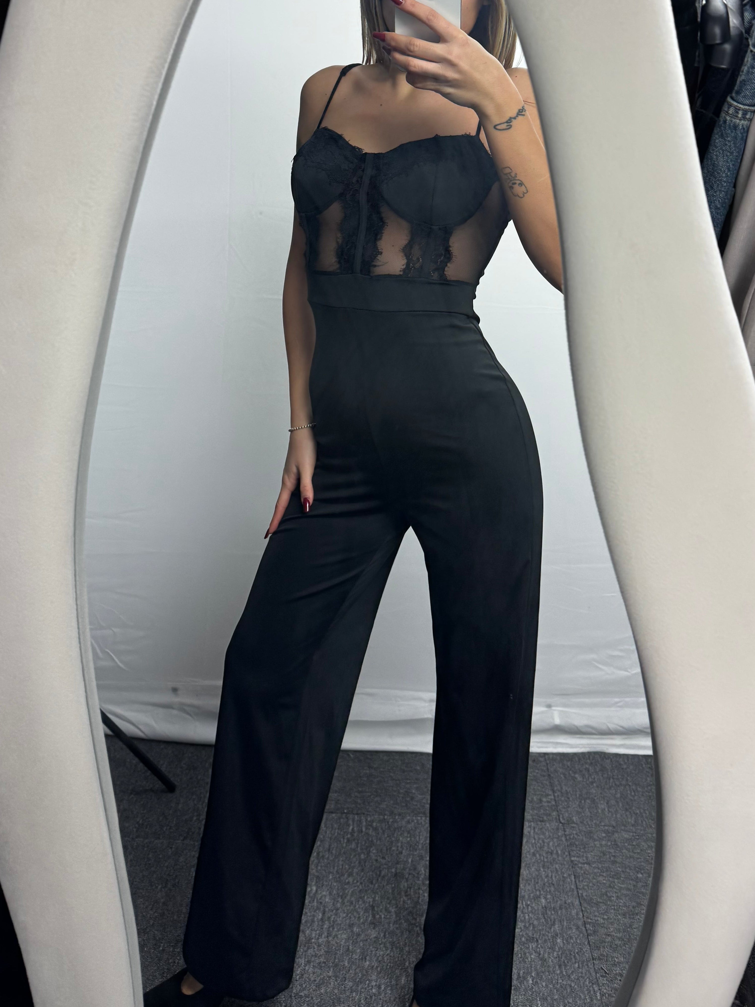 JUMPSUIT PIZZO BLACK