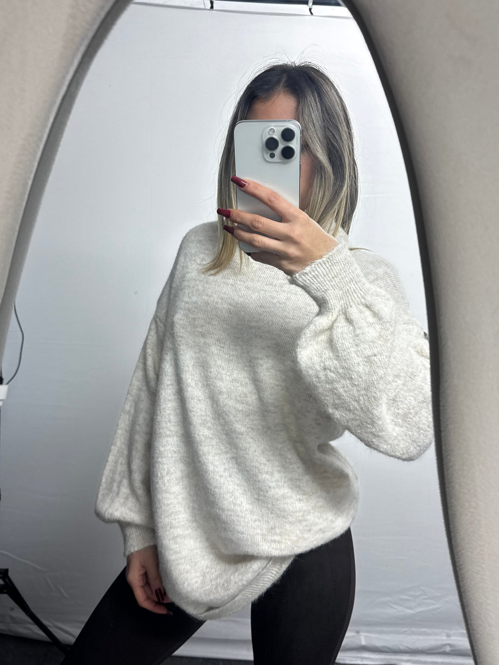 PULLOVER DRESS BEIGE CHIARO