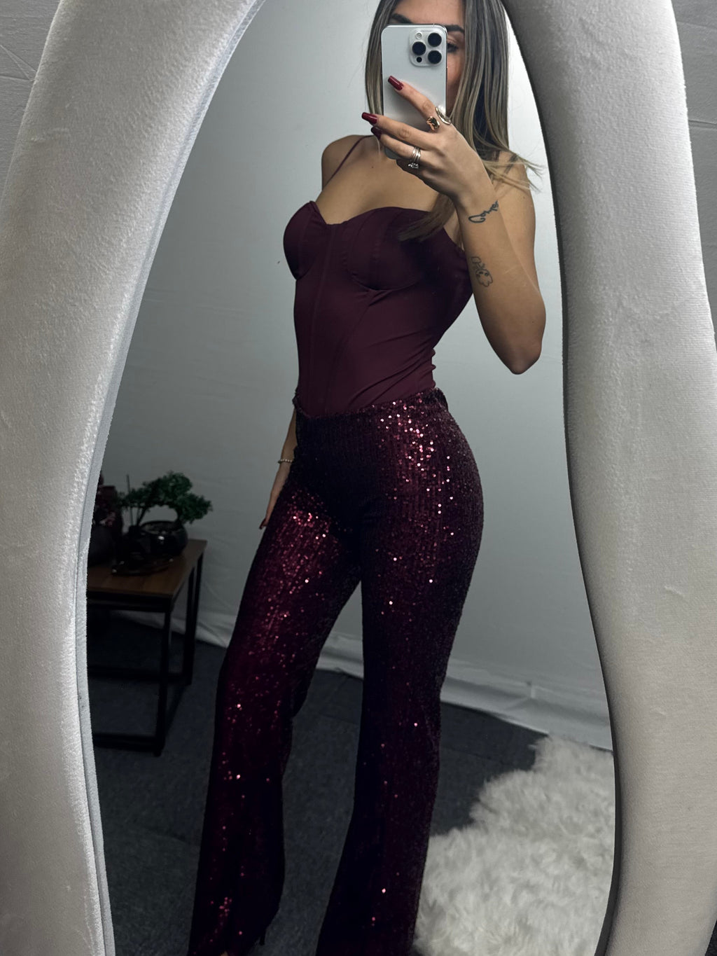 BODY CORSETTO BORDEAUX