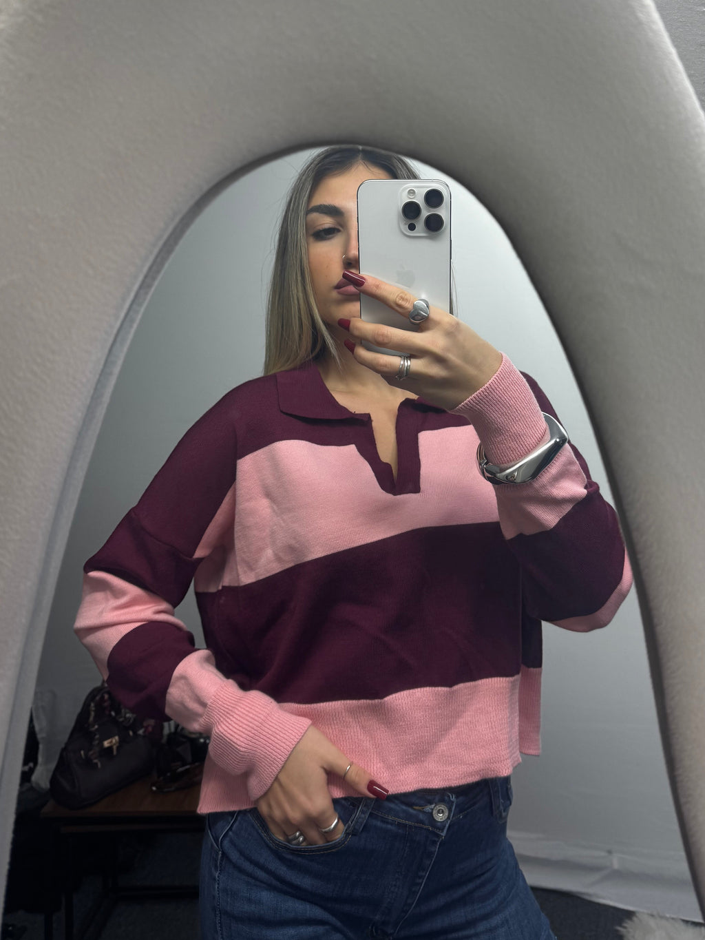 POLO SWEET PINK BORDEAUX