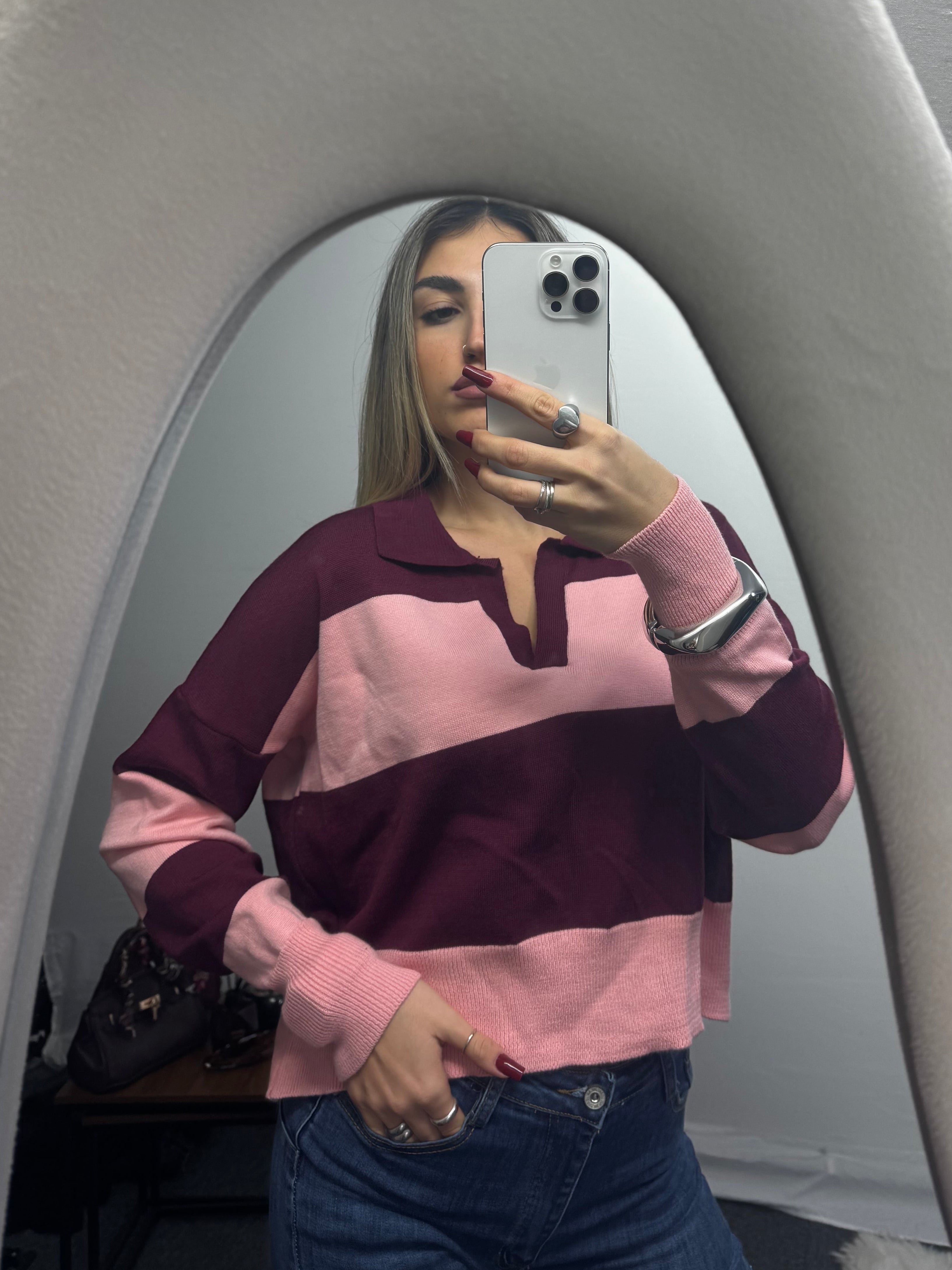 POLO SWEET PINK BORDEAUX