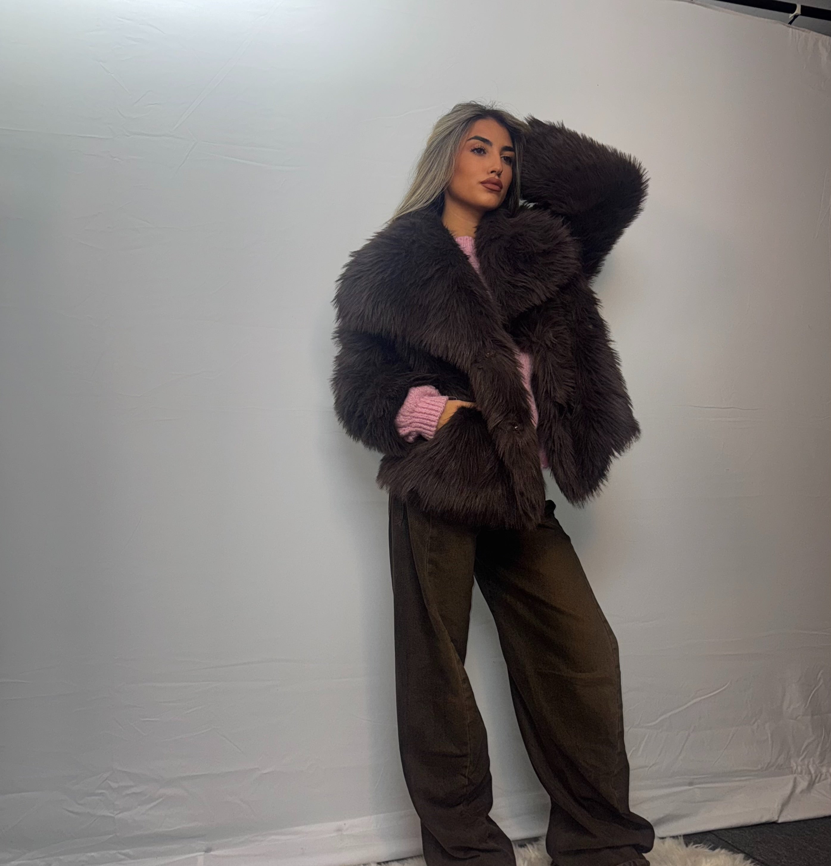 ECO-PELLICCIA CIOCCOLATO