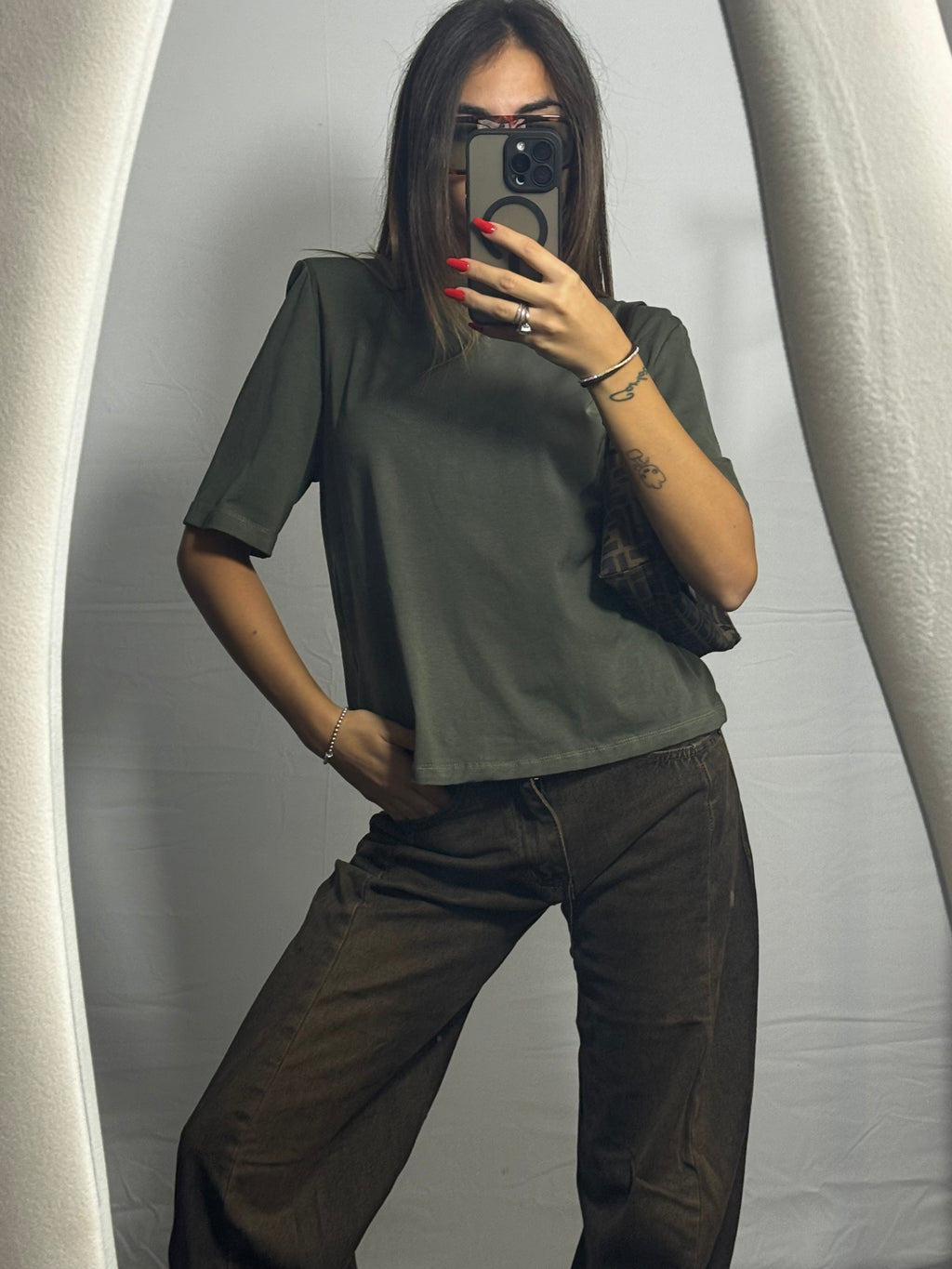 T-SHIRT SPALLINE MILITARY