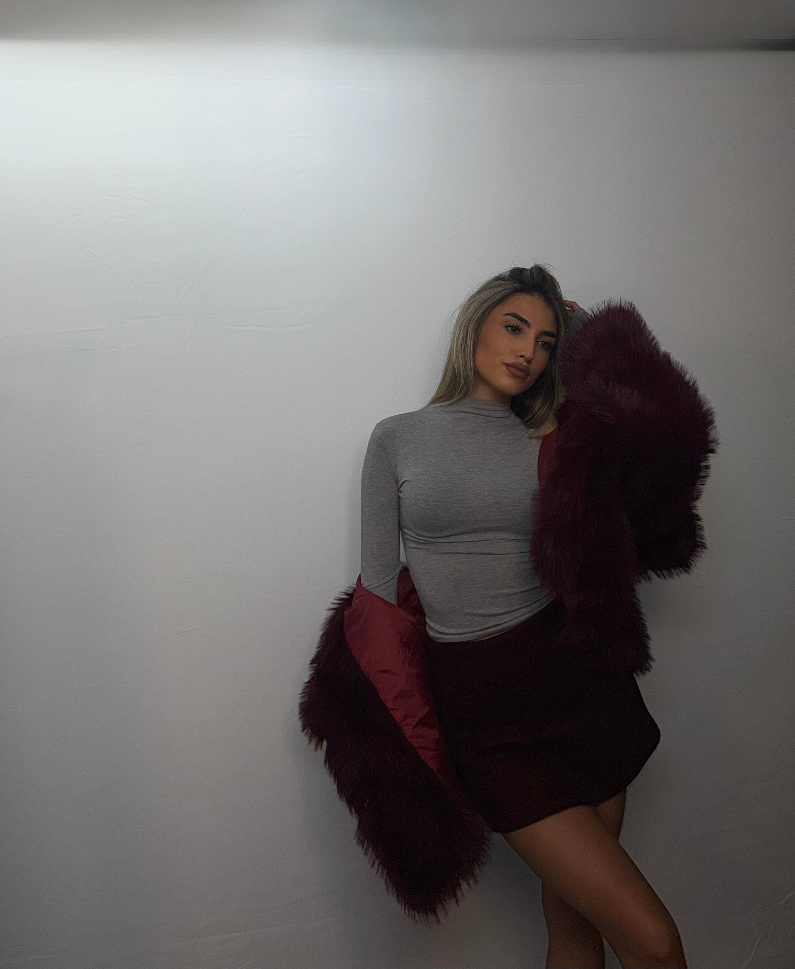 ECO-PELLICCIA BORDEAUX