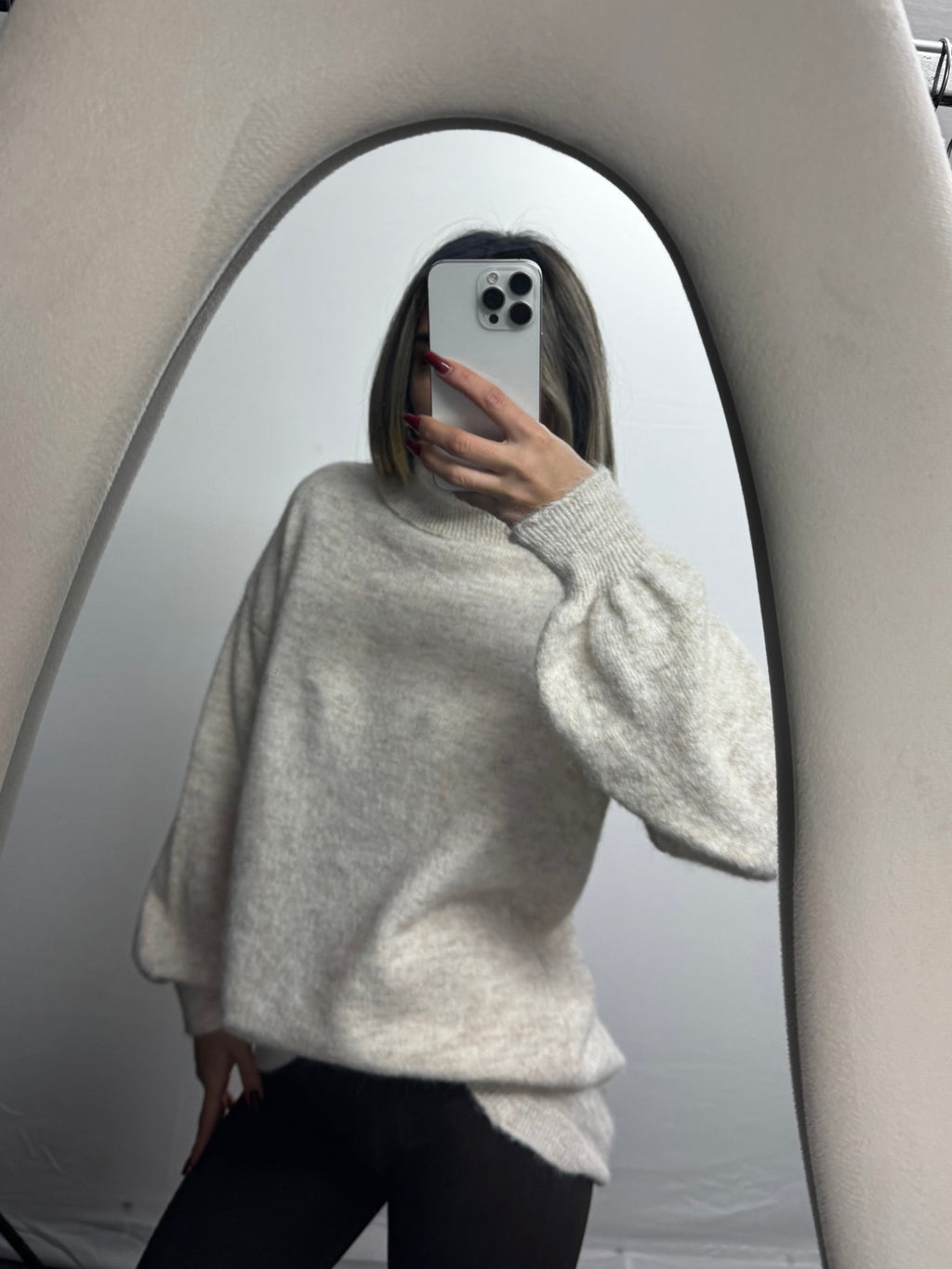 PULLOVER DRESS BEIGE CHIARO