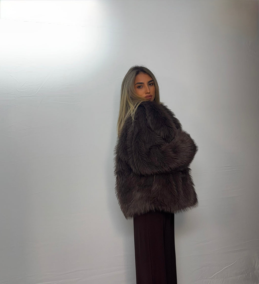 ECO-PELLICCIA CIOCCOLATO