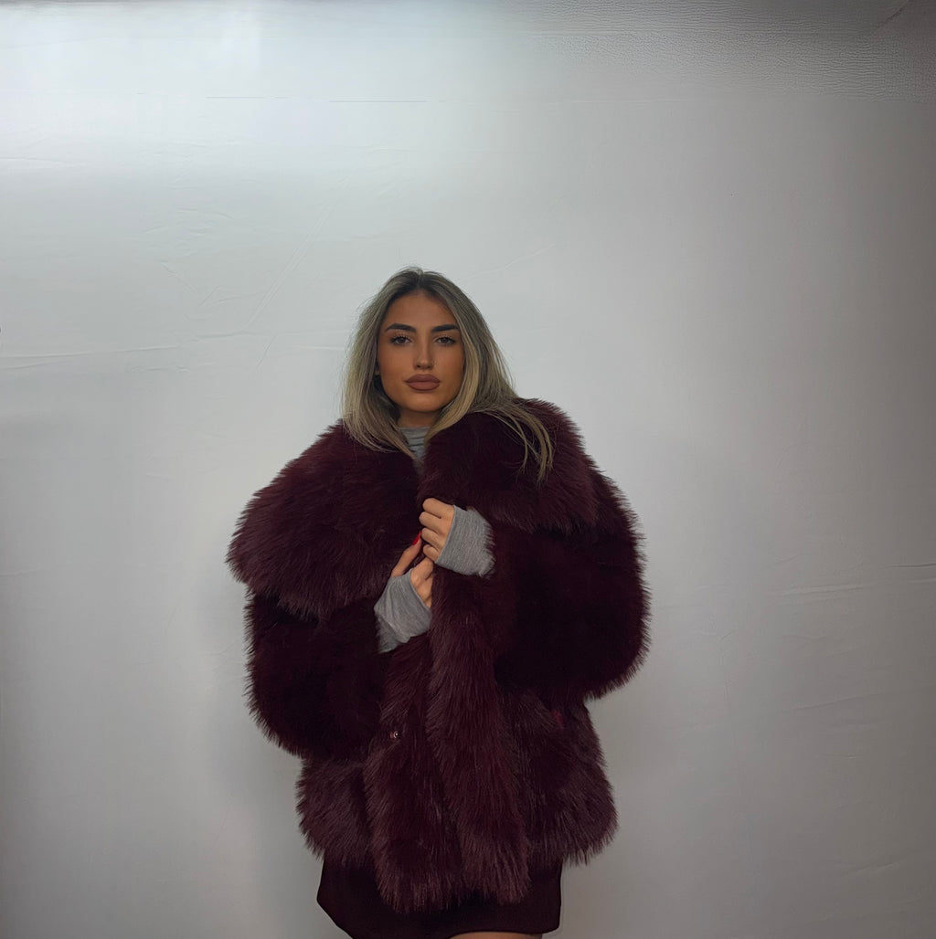 ECO-PELLICCIA BORDEAUX