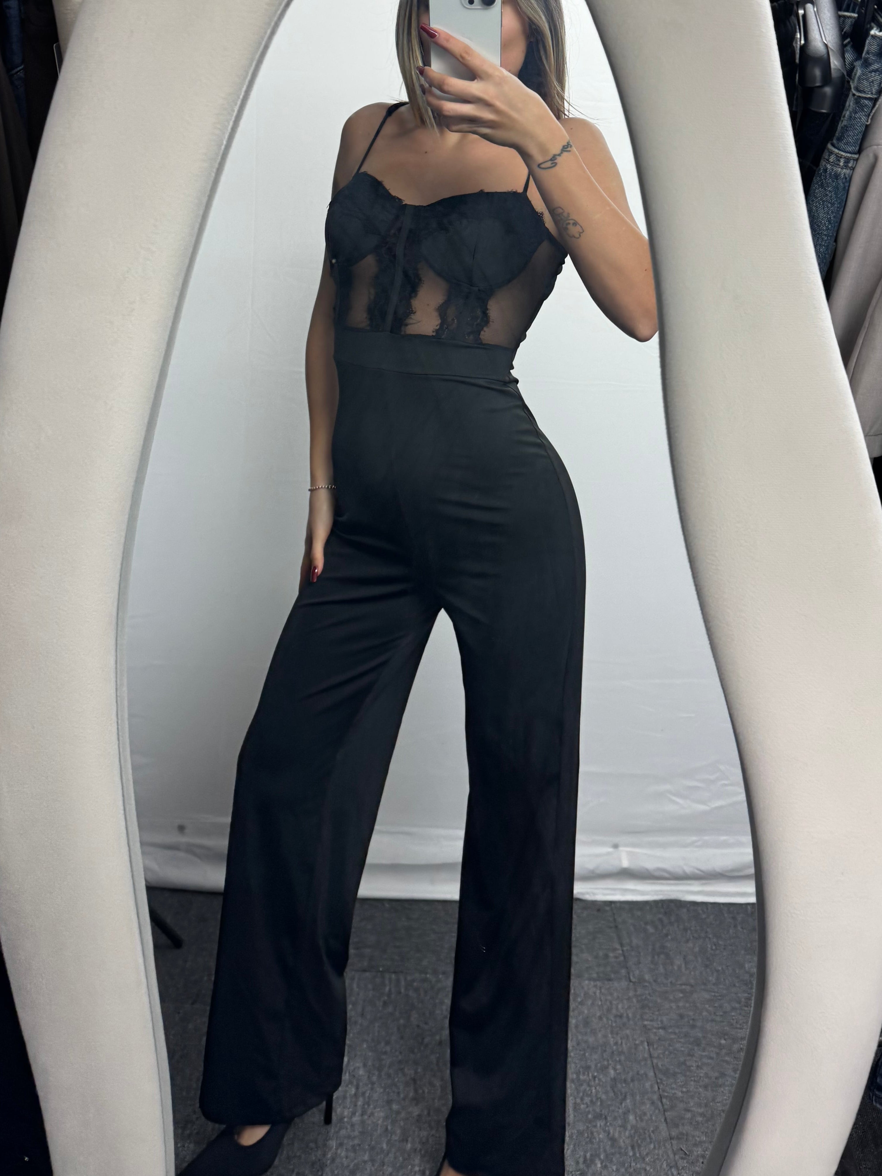 JUMPSUIT PIZZO BLACK