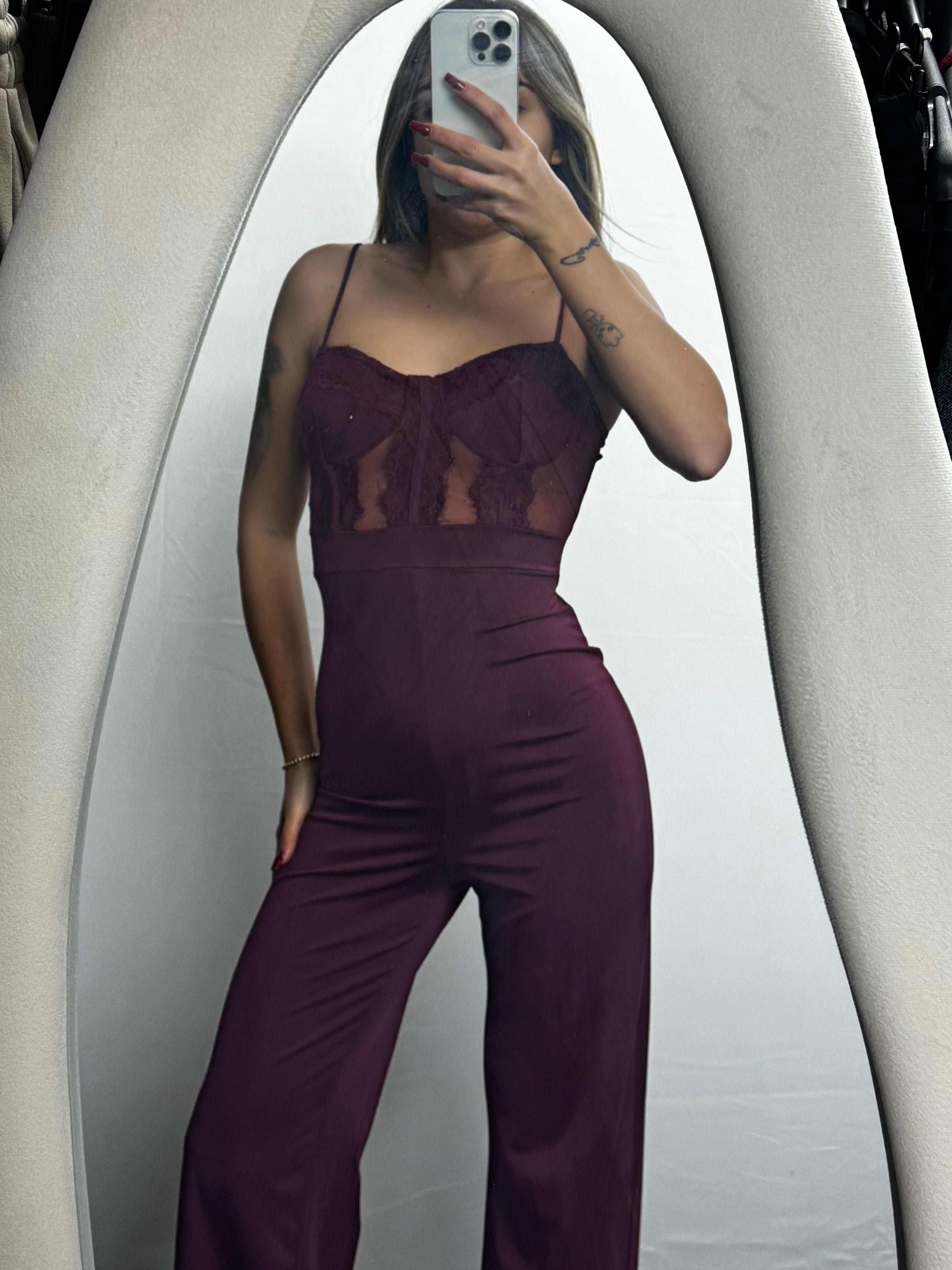 JUMPSUIT PIZZO BORDEAUX