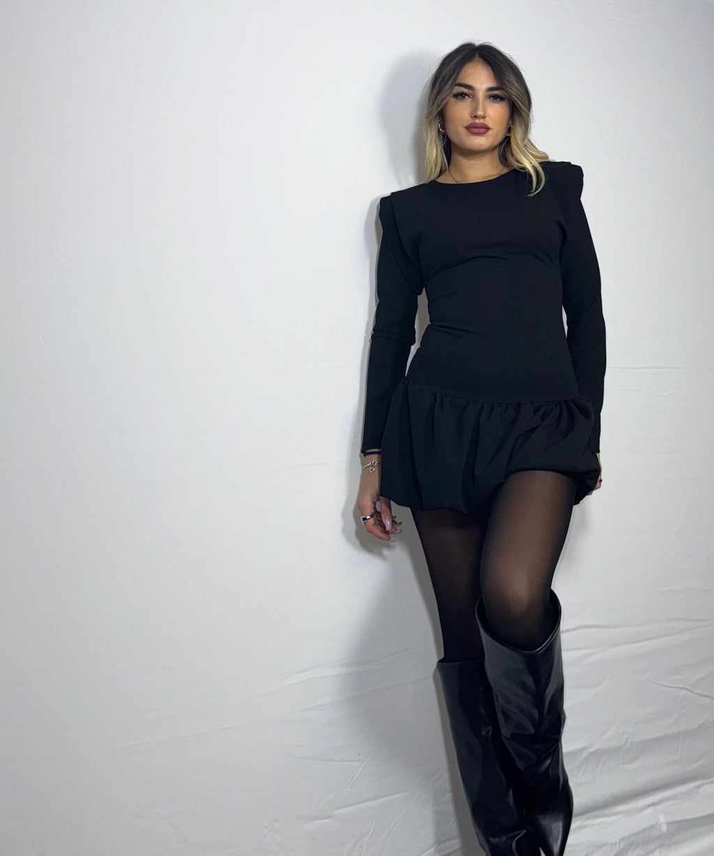 MINIDRESS BALOON SPALLINE