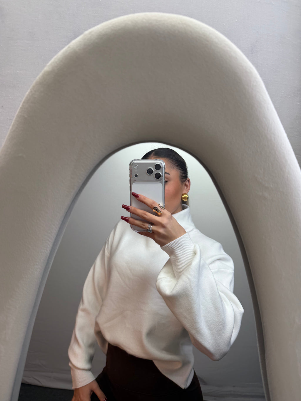 PULLOVER COLLOALTO WHITE