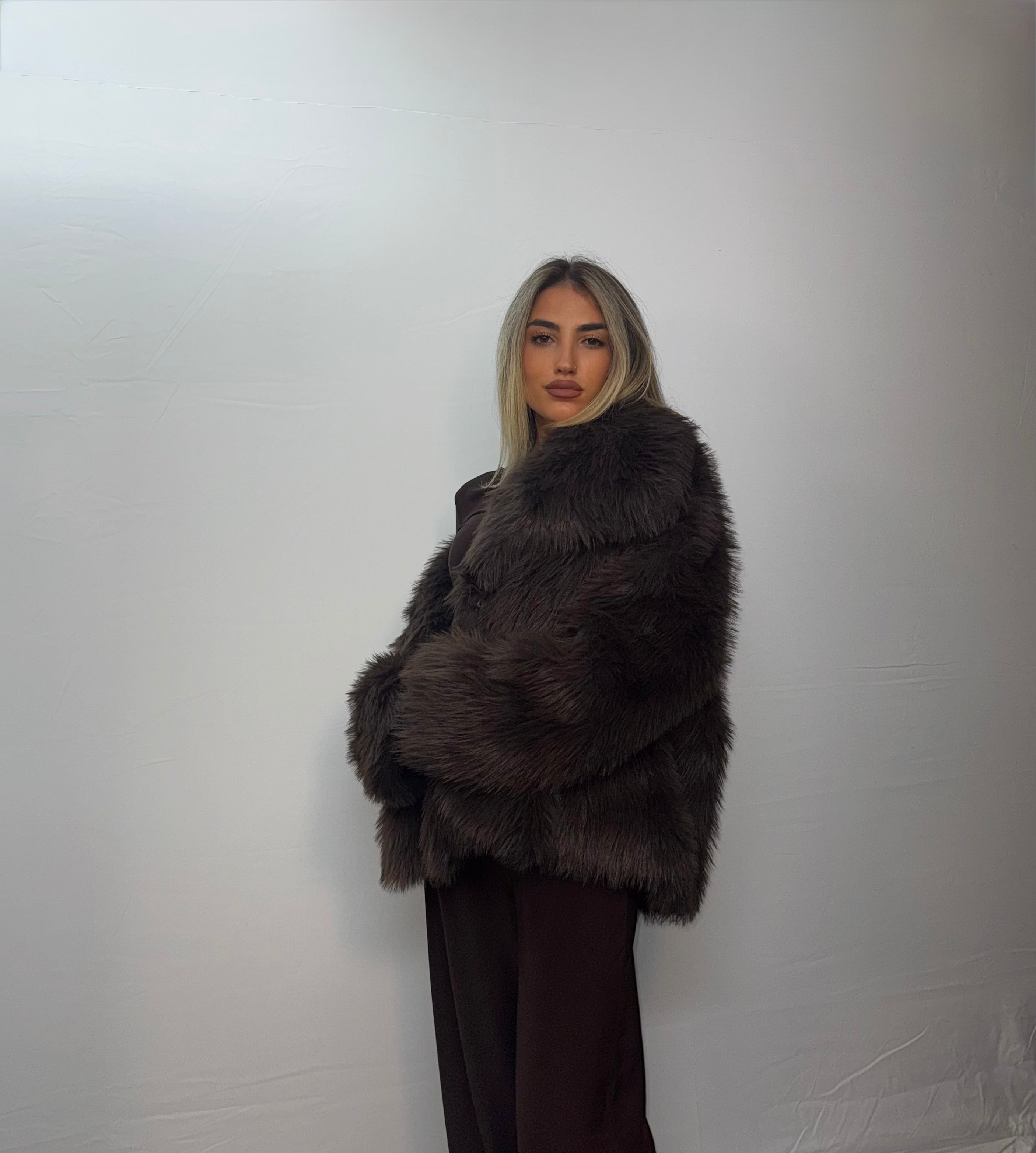 ECO-PELLICCIA CIOCCOLATO