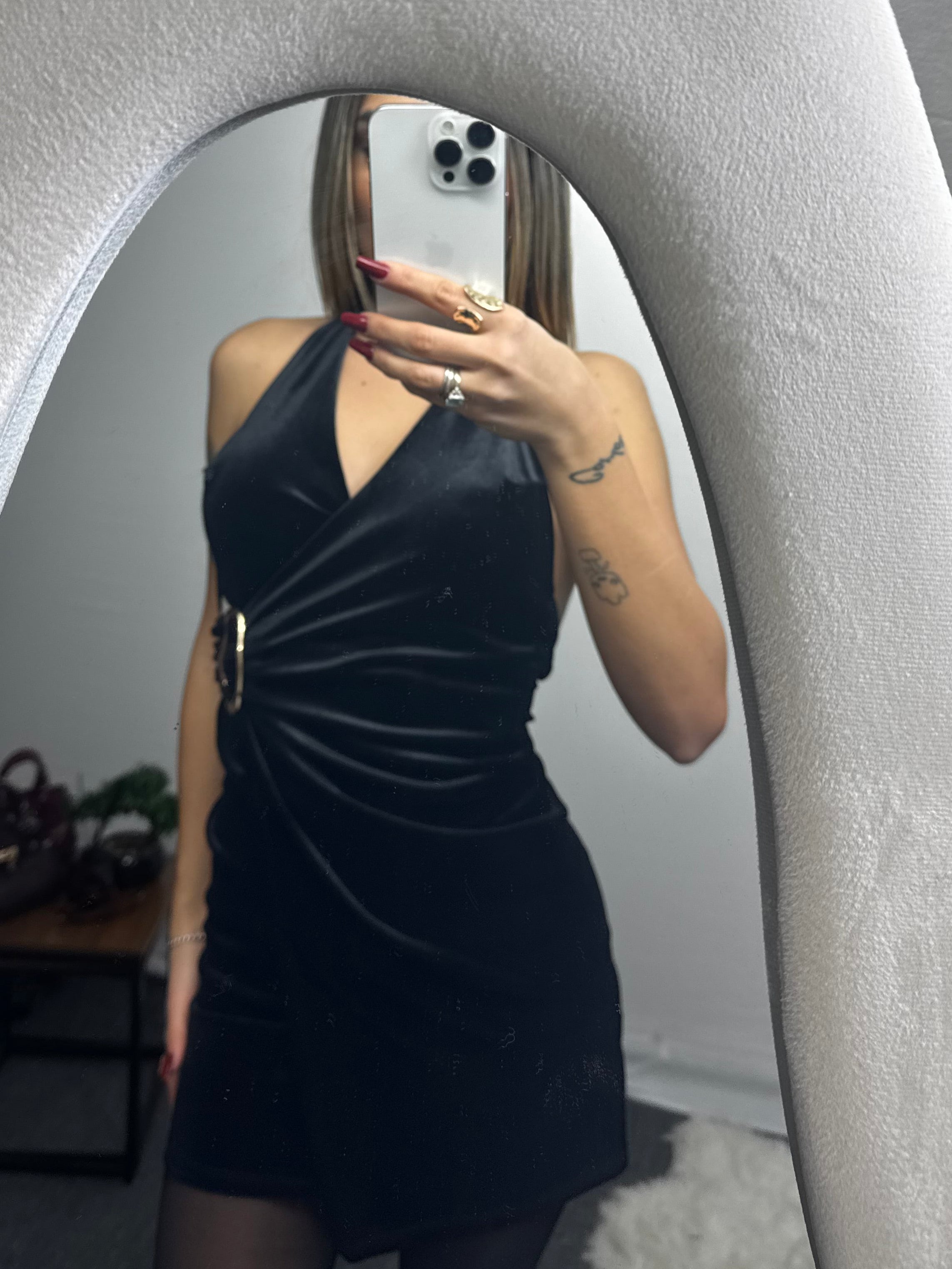 MINIDRESS VELLUTO BLACK