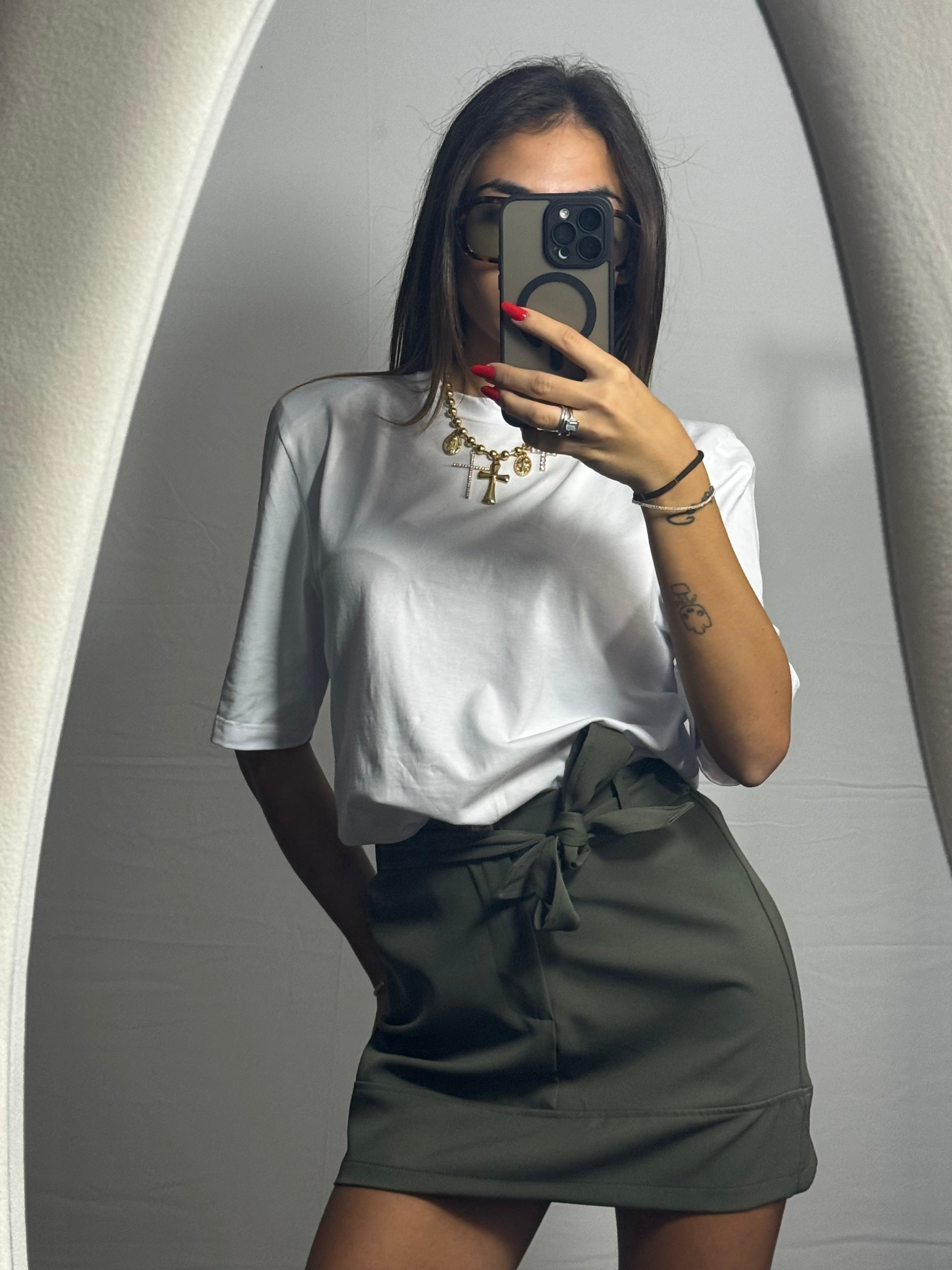 T-SHIRT SPALLINE WHITE