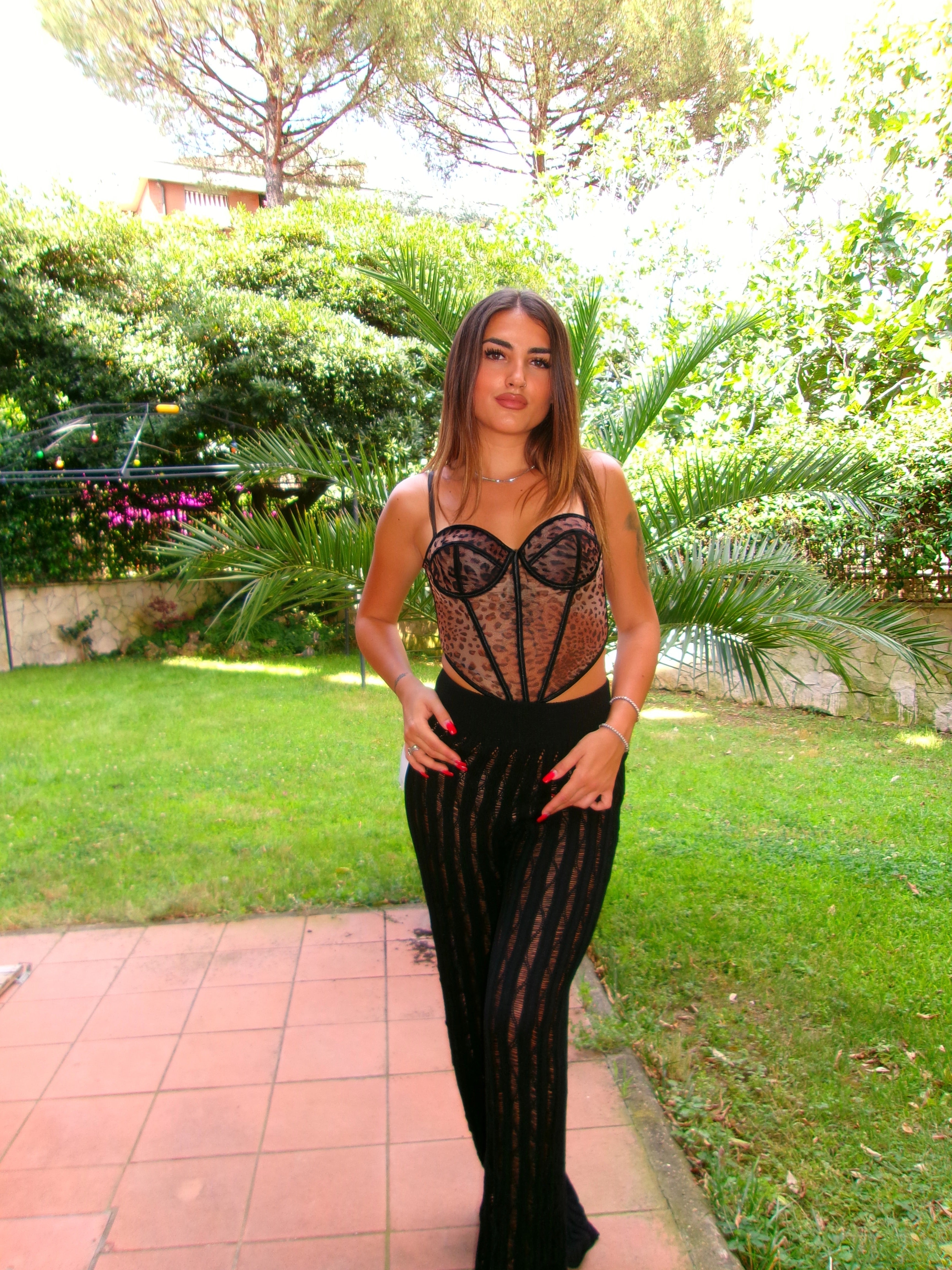 PANTALONI IN MAGLIA BLACK