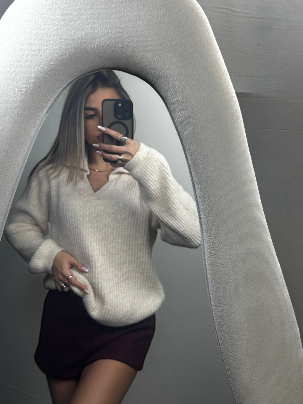 MAGLIA POLO BEIGE CHIARO