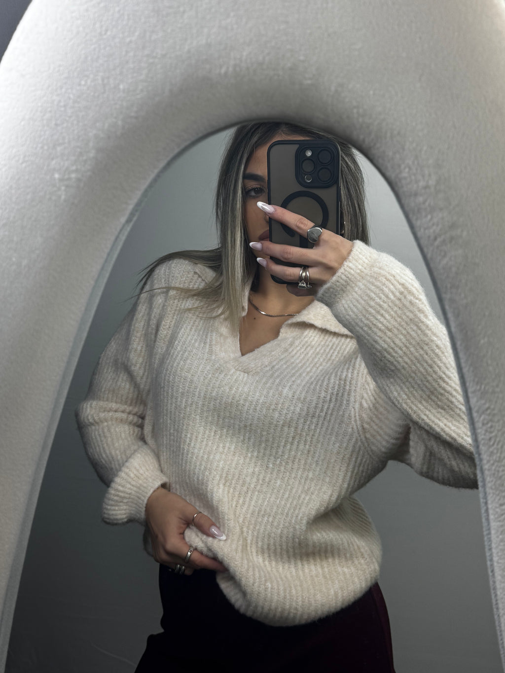 MAGLIA POLO BEIGE CHIARO