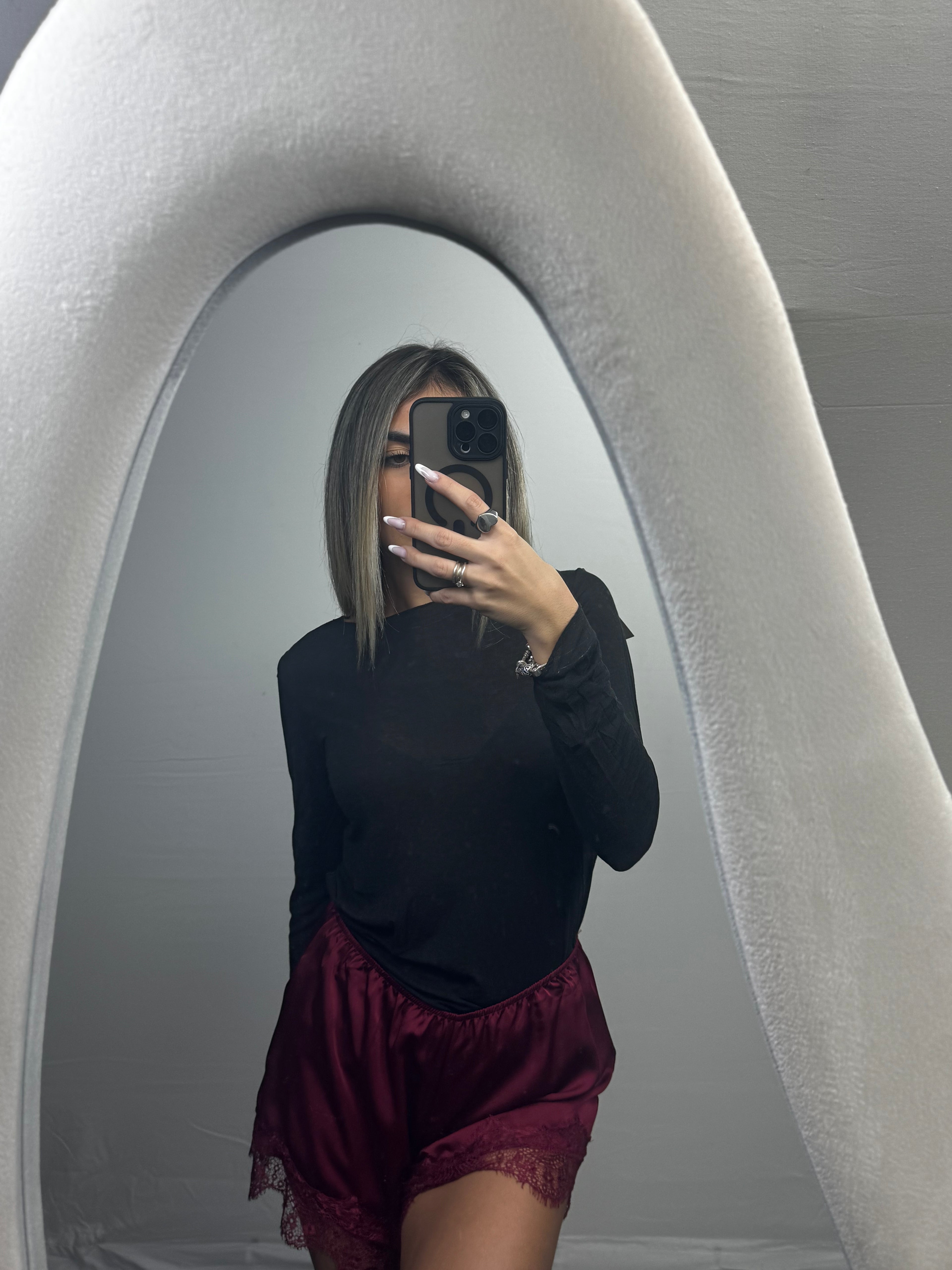 MAGLIA MISTO CASHEMERE BLACK