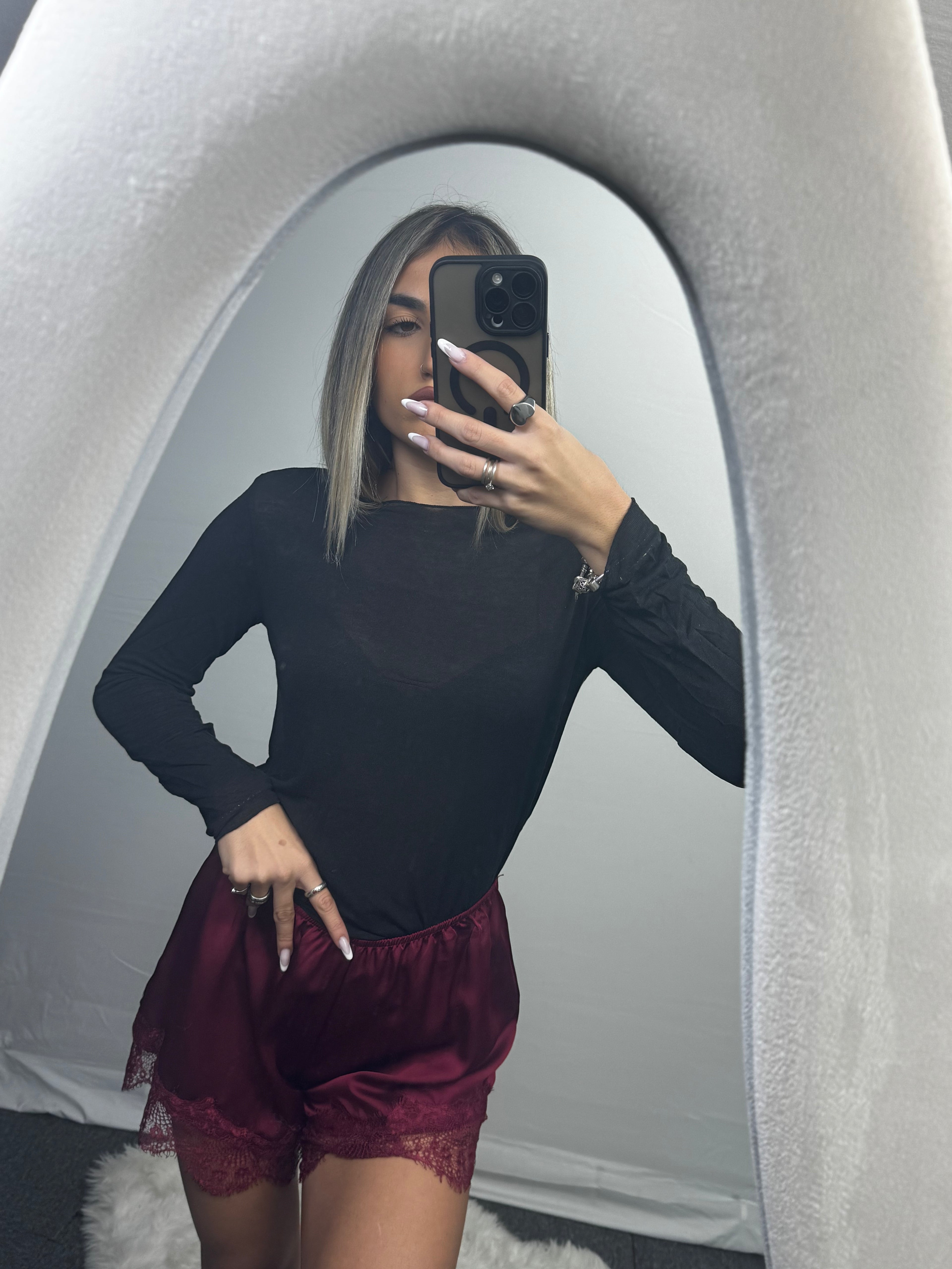 MAGLIA MISTO CASHEMERE BLACK