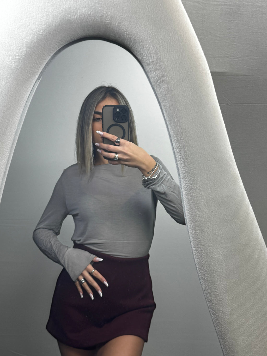 MAGLIA MISTO CASHEMERE GHIACCIO