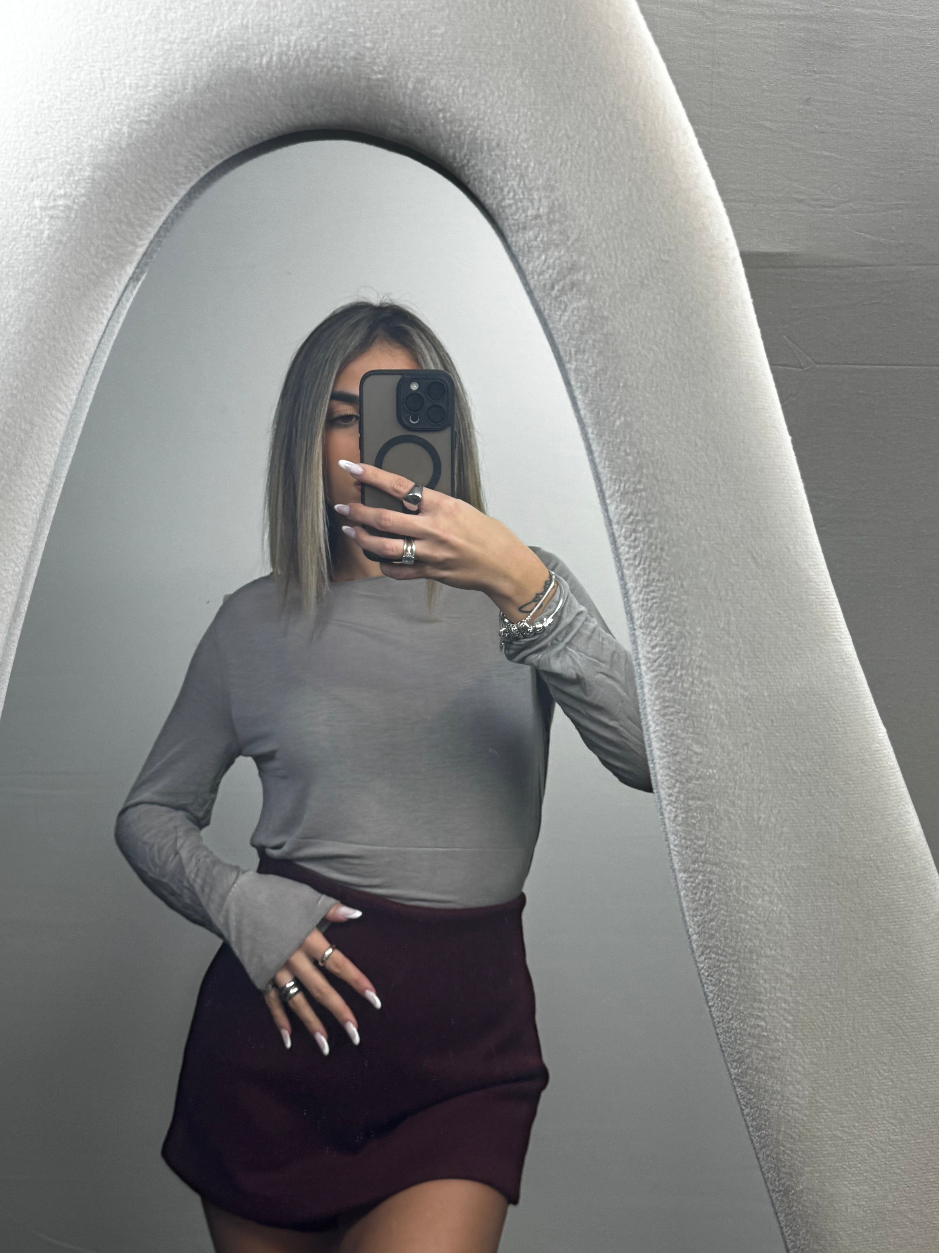 MAGLIA MISTO CASHEMERE GHIACCIO