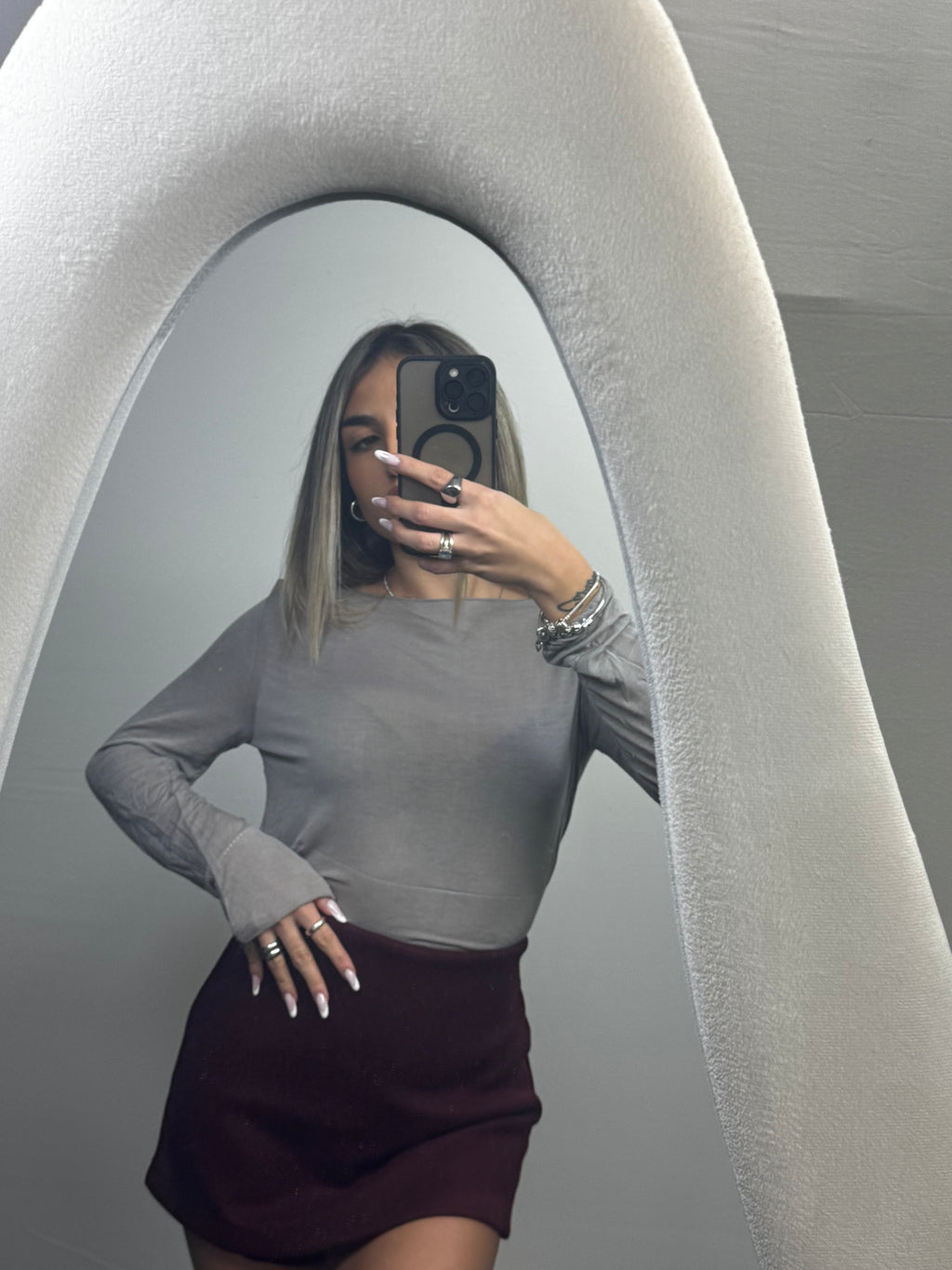 MAGLIA MISTO CASHEMERE GHIACCIO