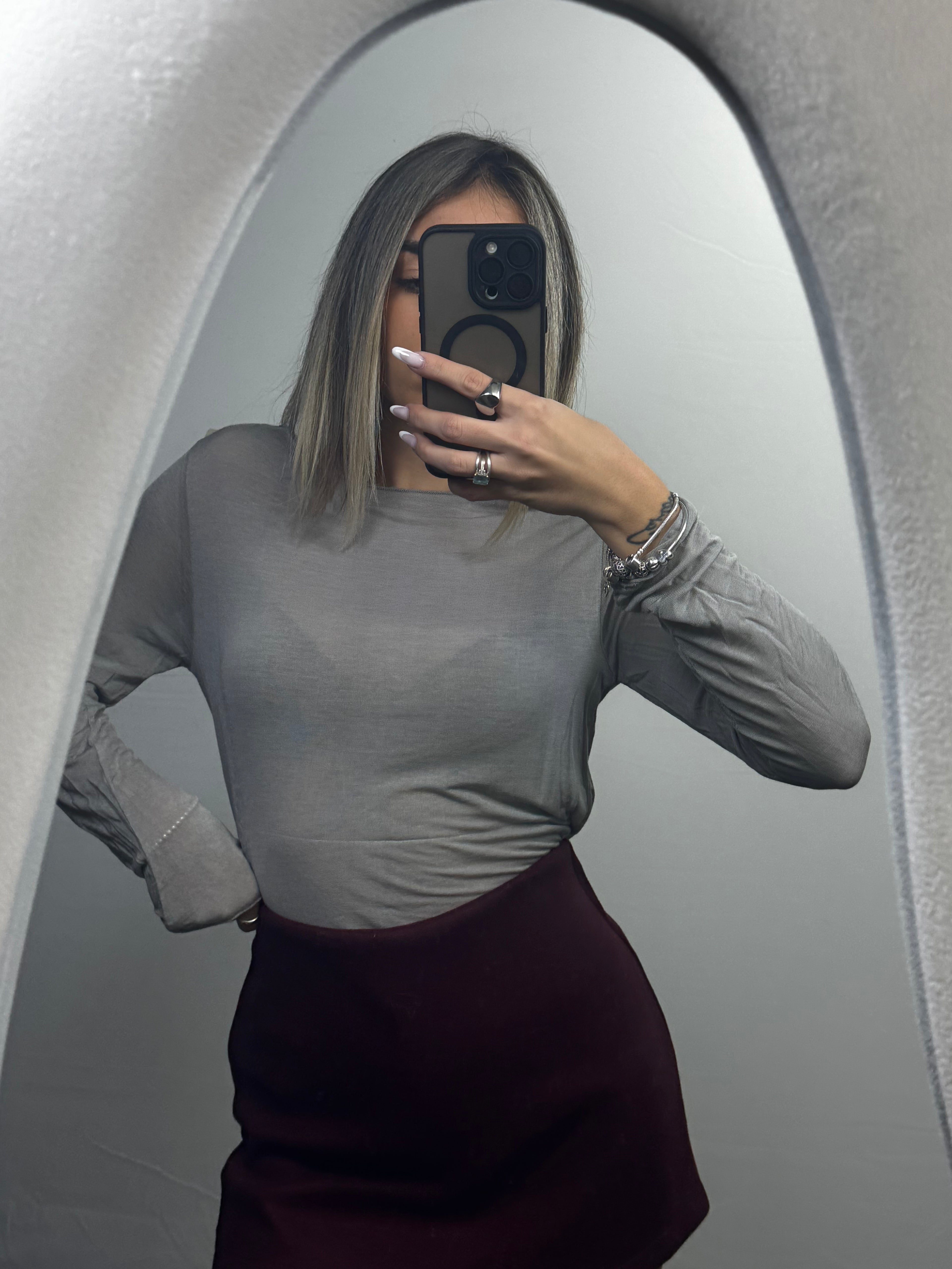 MAGLIA MISTO CASHEMERE GHIACCIO