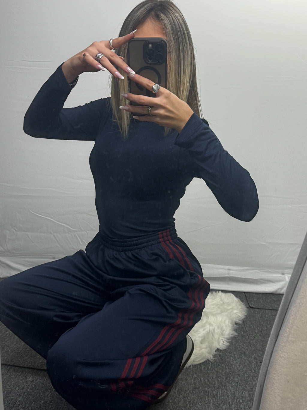 PANTA TUTA RIGHE NAVY