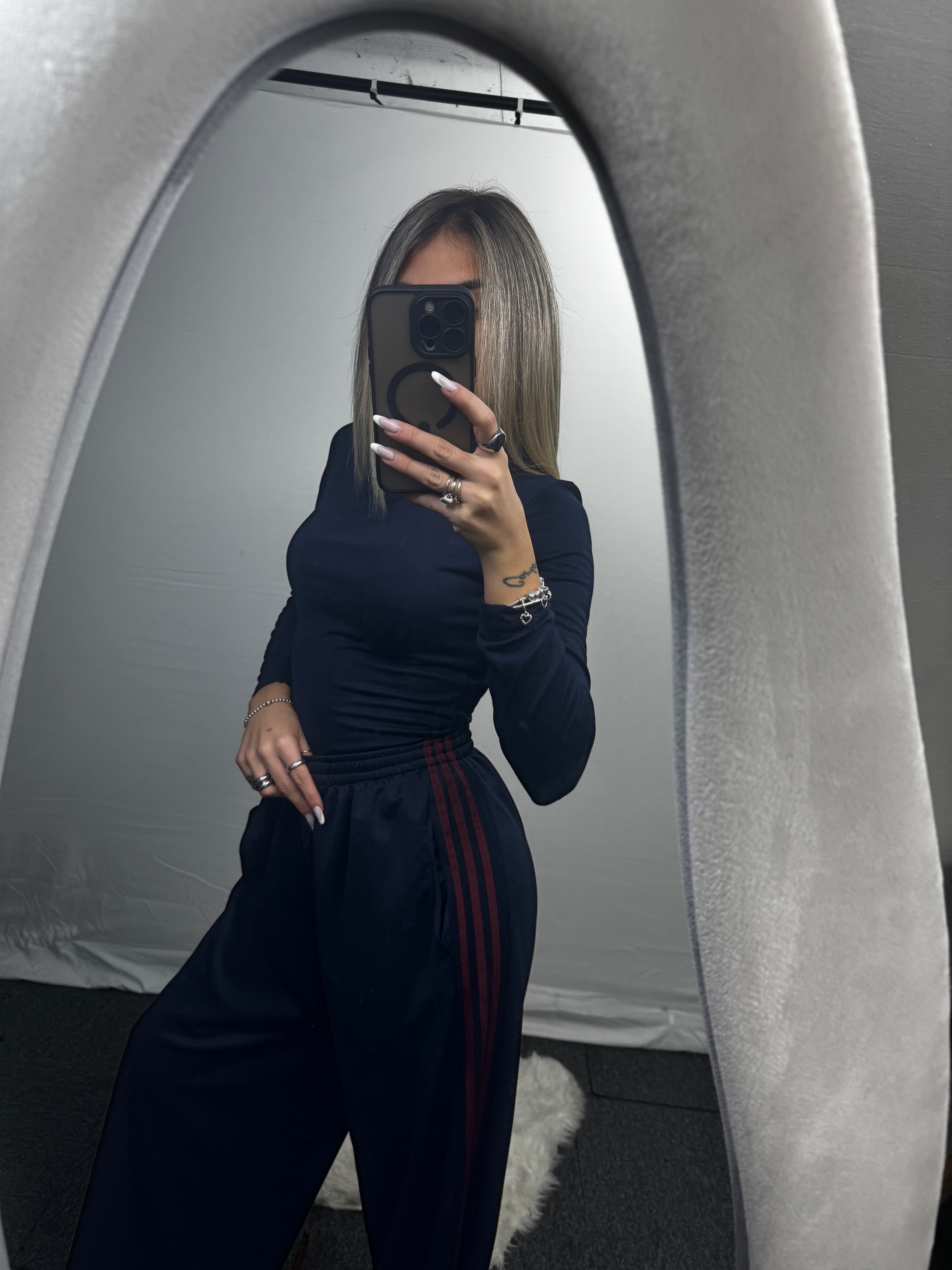 PANTA TUTA RIGHE NAVY