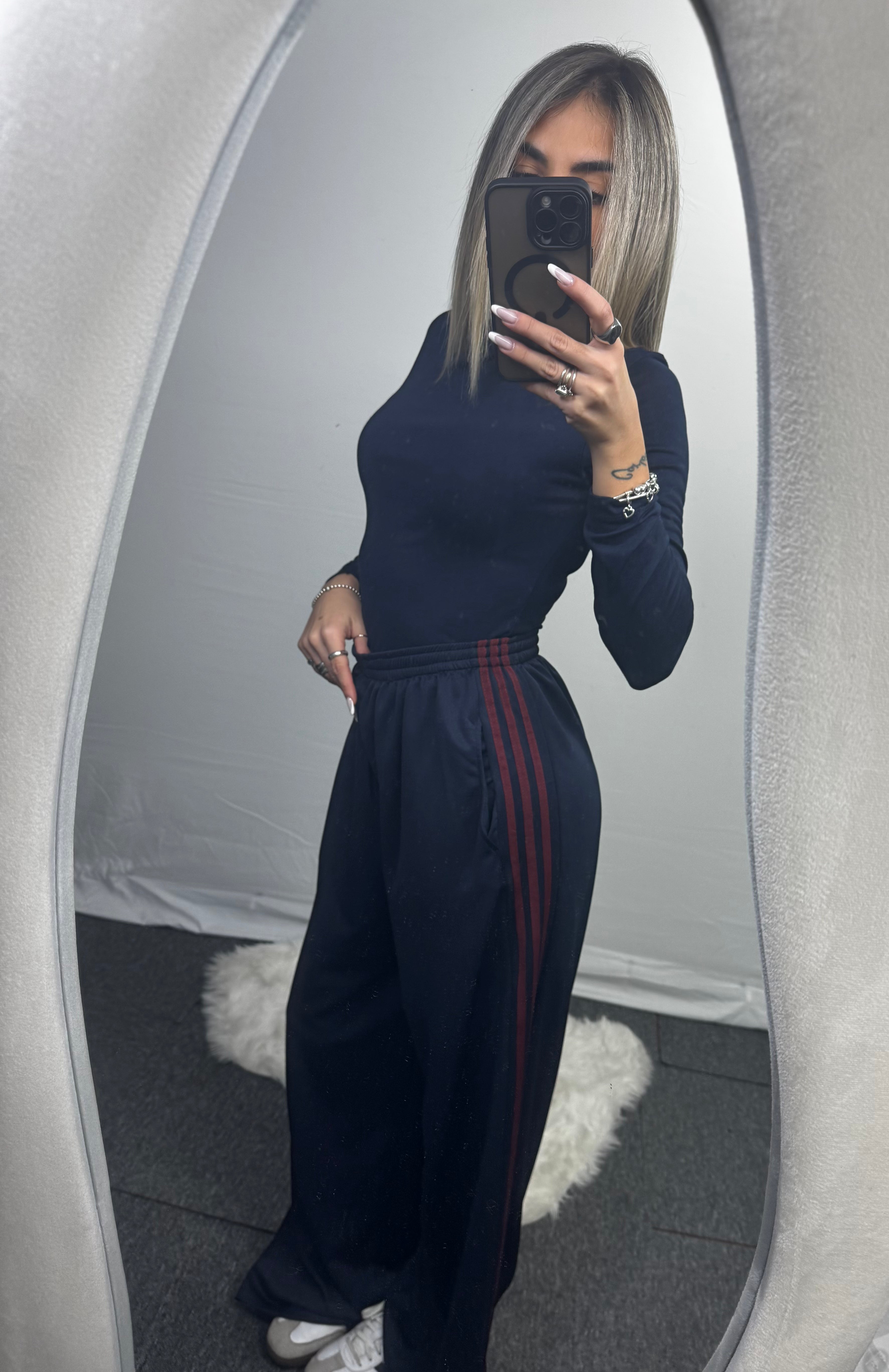 PANTA TUTA RIGHE NAVY