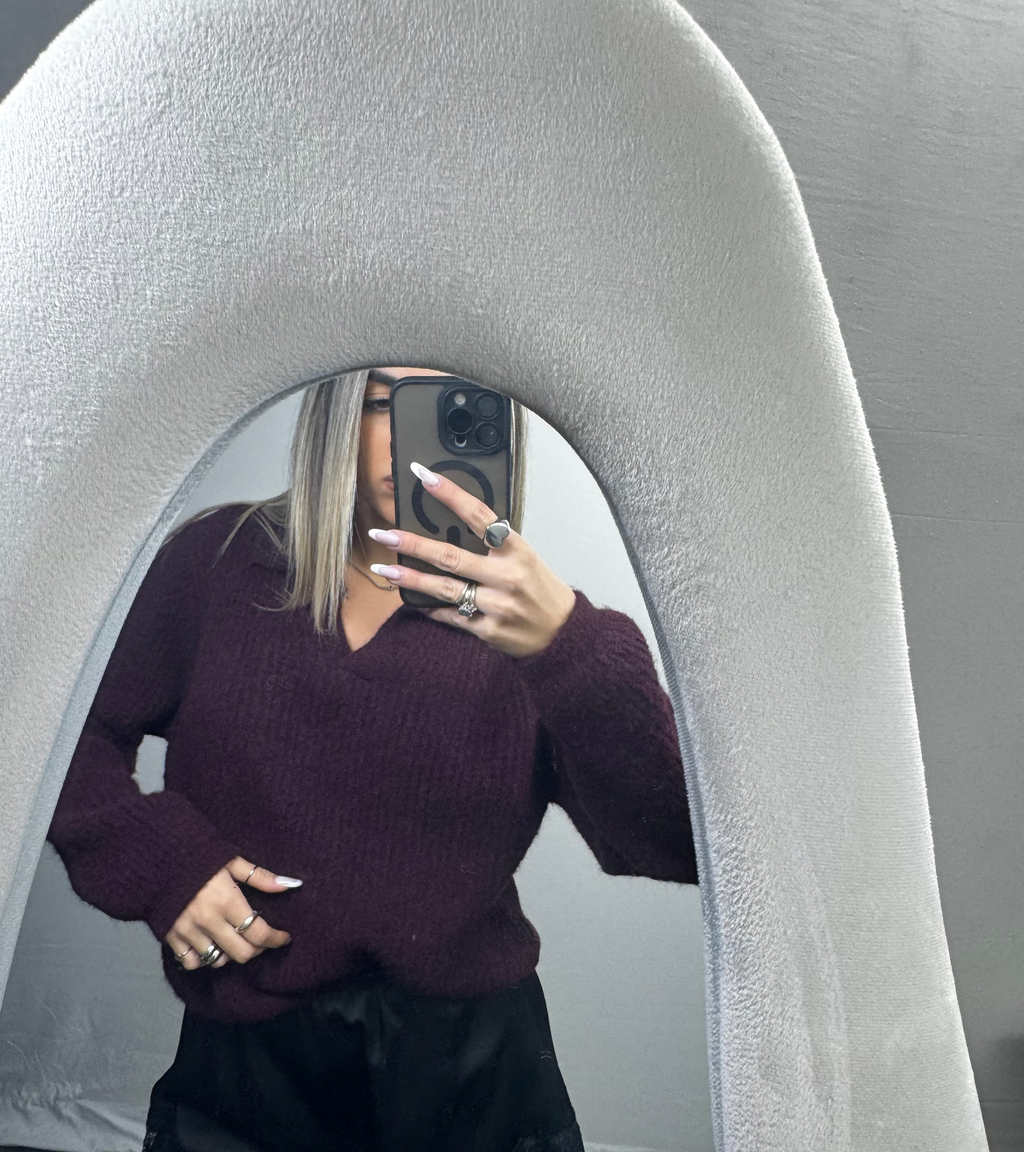 MAGLIA POLO BORDEAUX