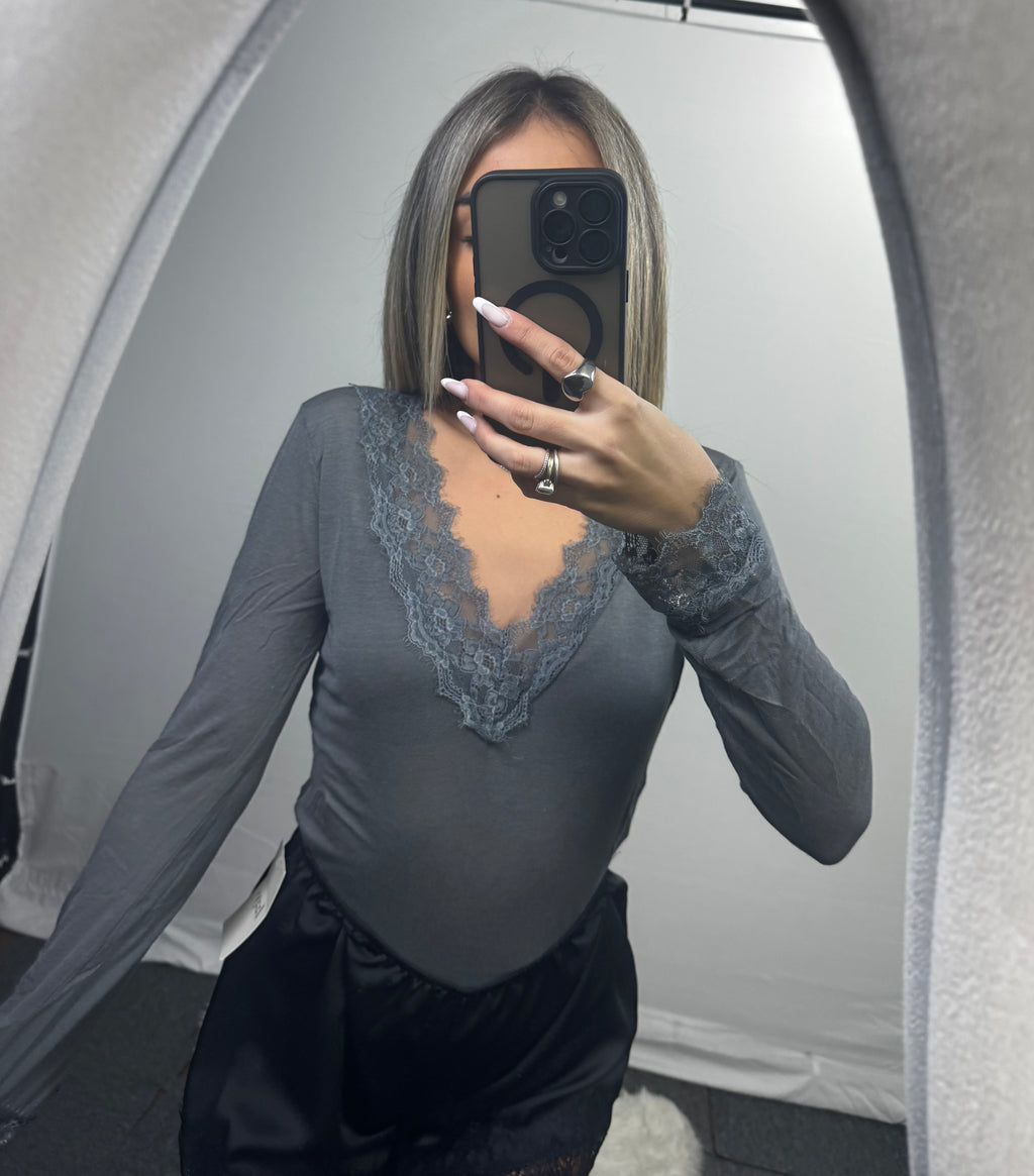 MAGLIA PIZZO CASHEMERE GREY